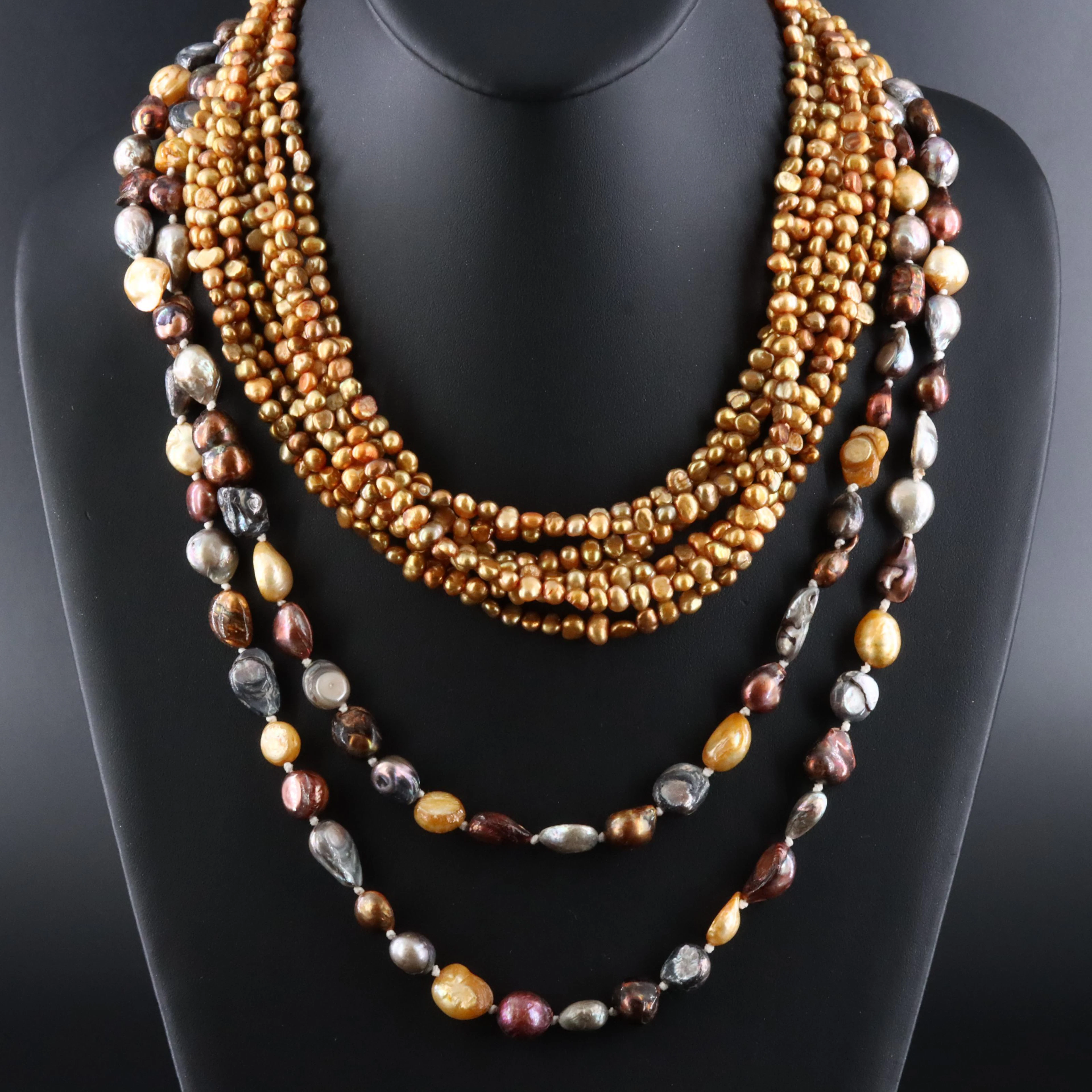 Silpada Pearl Torsade with Rope Length Pearl Necklace
