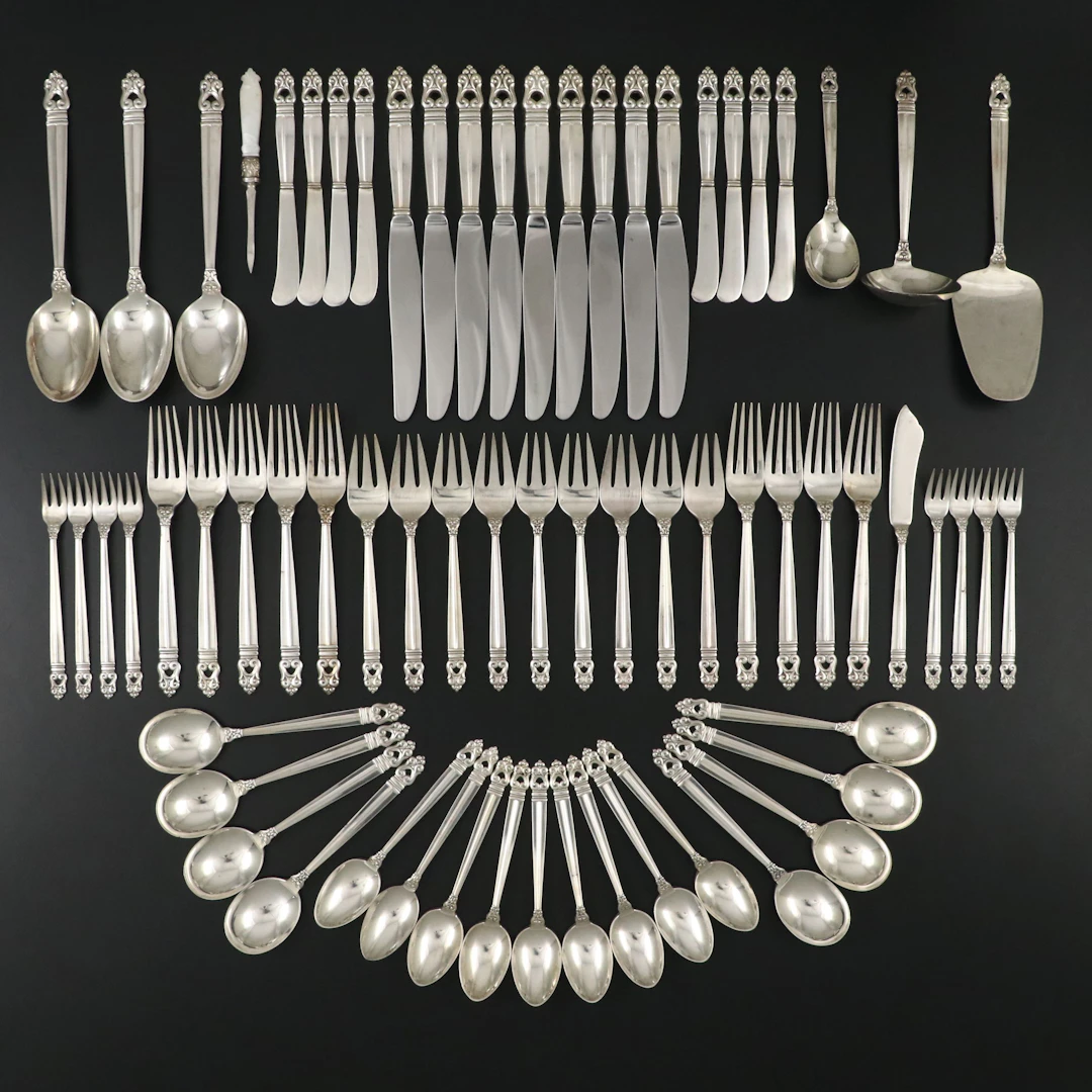 International "Royal Danish" Sterling Silver Flatware and Serving Utensils