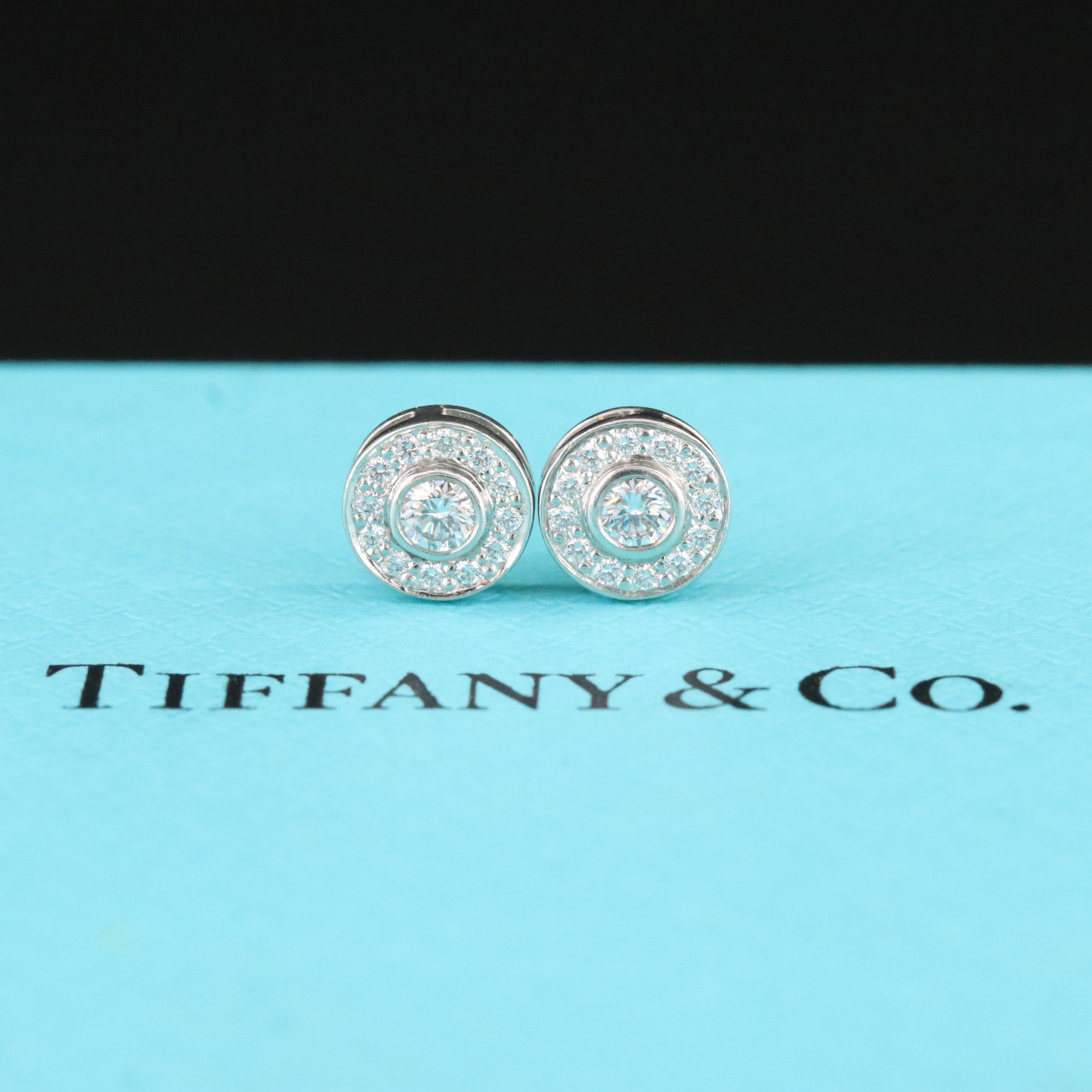 Tiffany & Co. Circlet Platinum 0.24 CTW Diamond Earrings