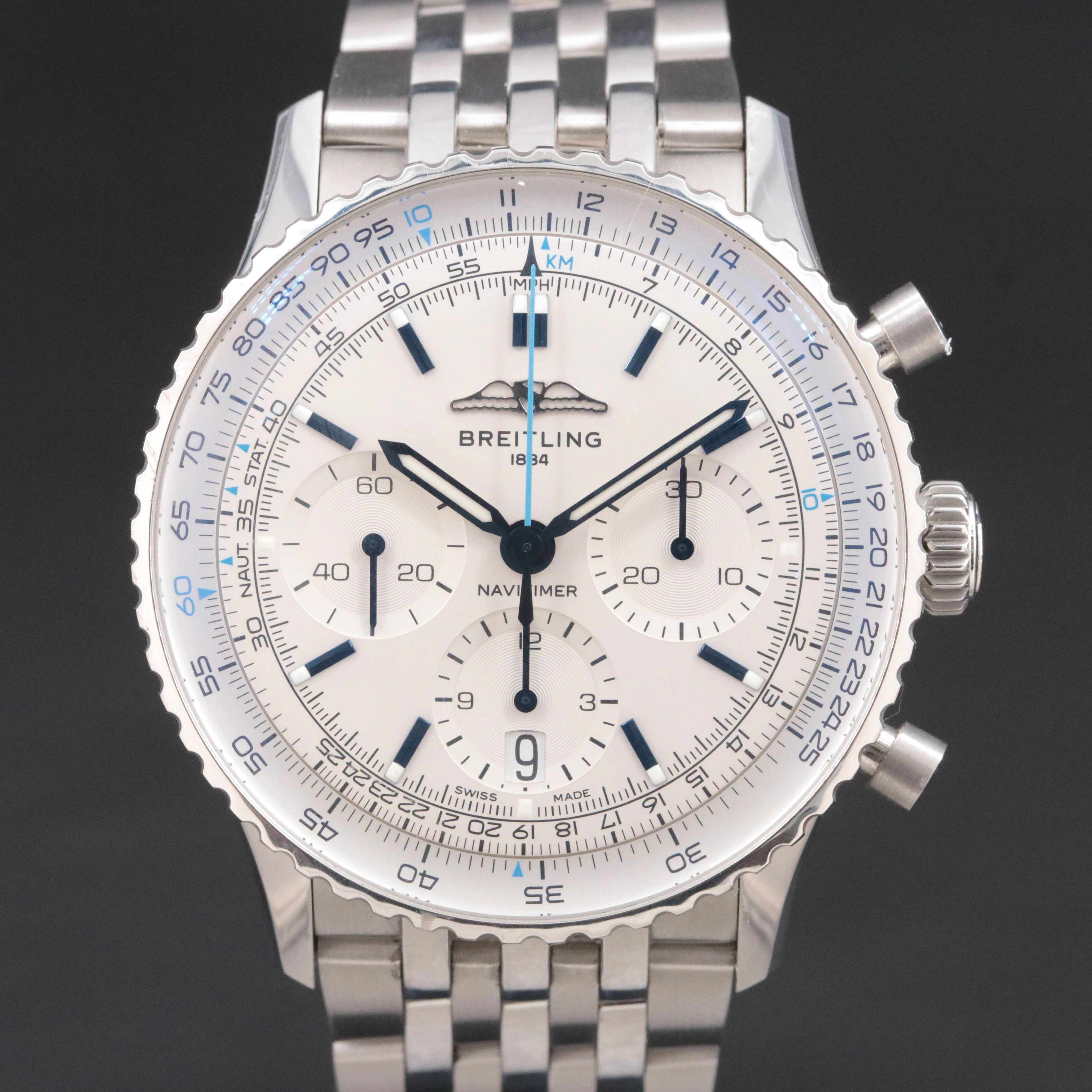 Breitling Navitimer Steel Chronograph 41mm Model AB0139 Watch
