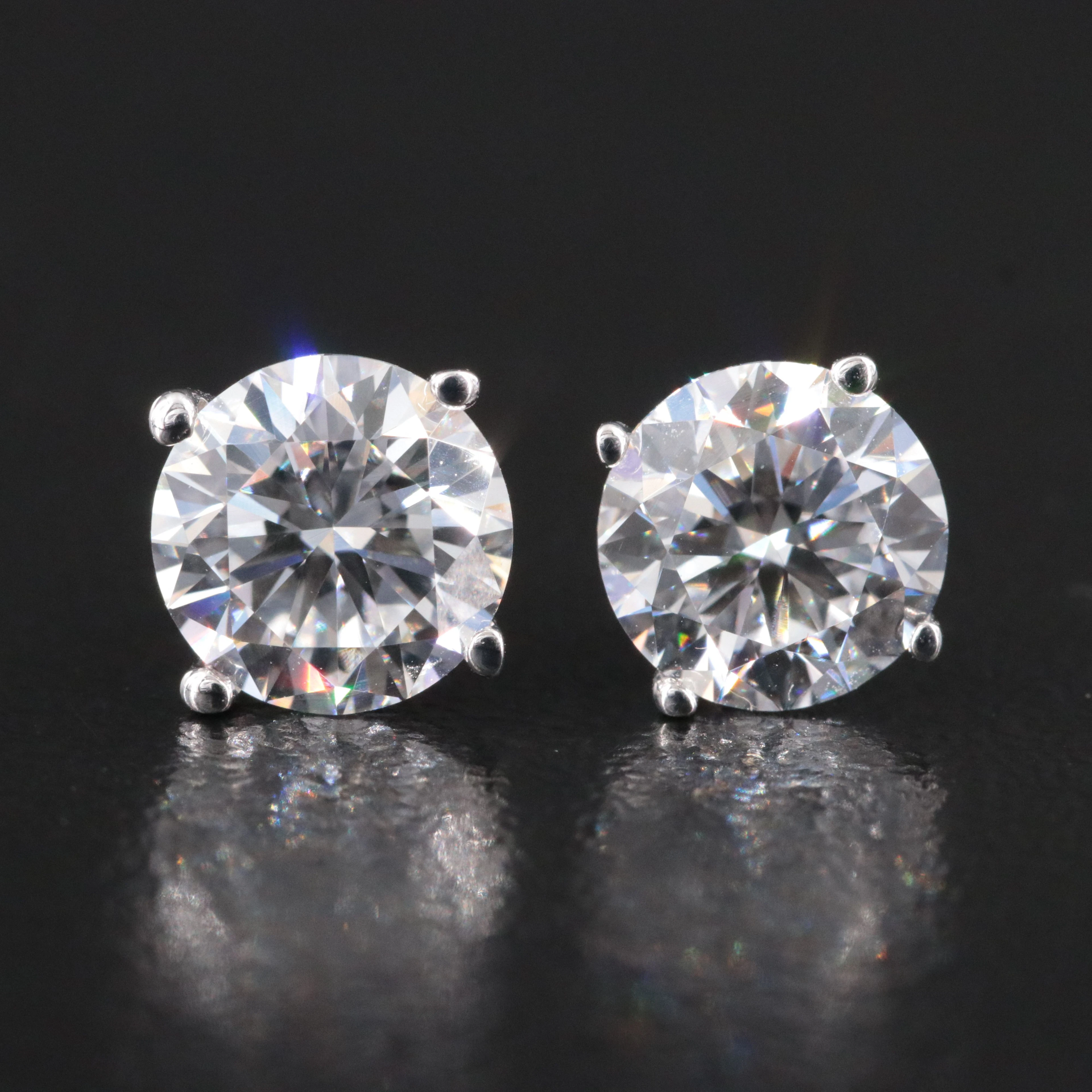 14K 1.97 CTW Lab Grown Diamond Single Solitaire Earrings