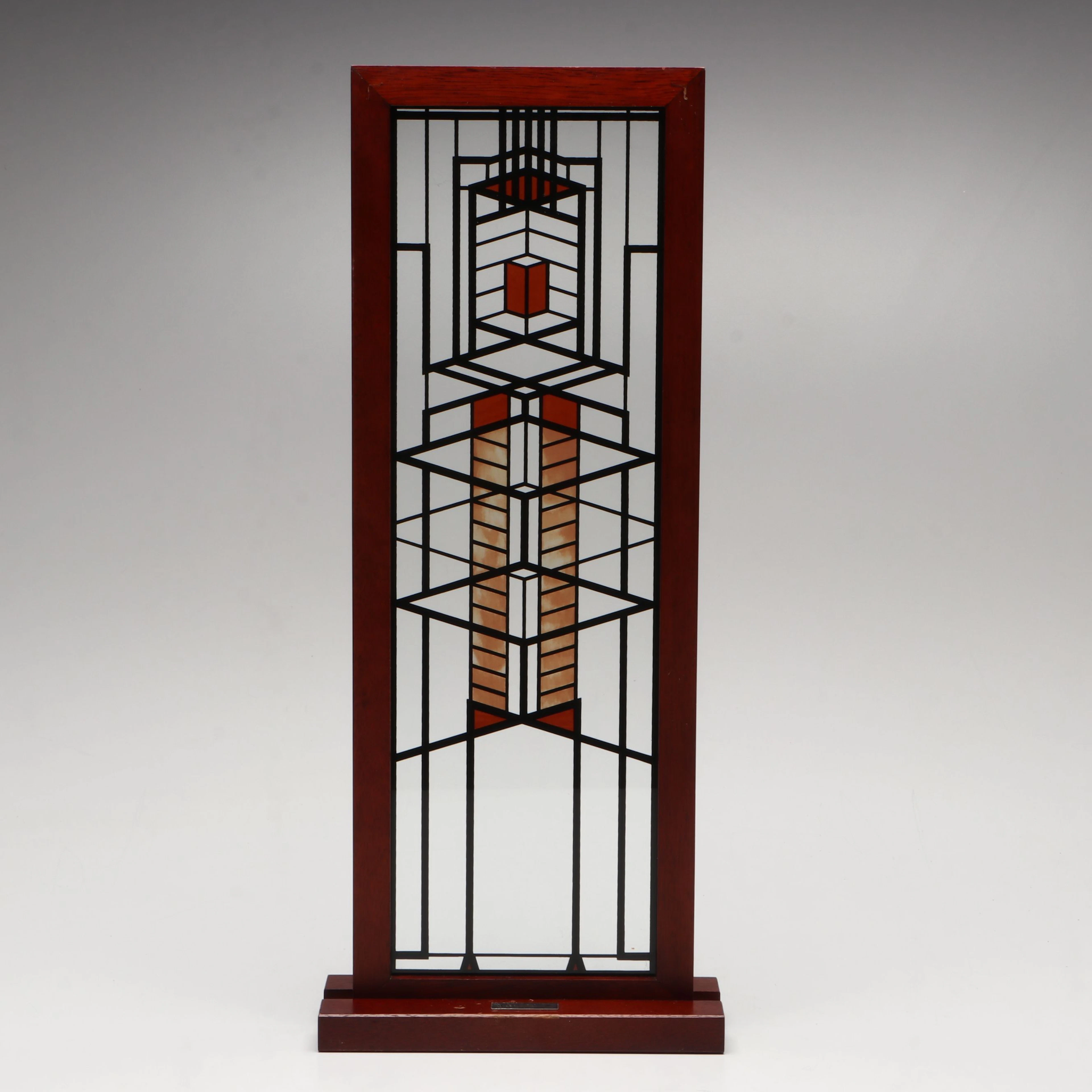 Frank Lloyd Wright Collection Stained Glass Style Window Plaque