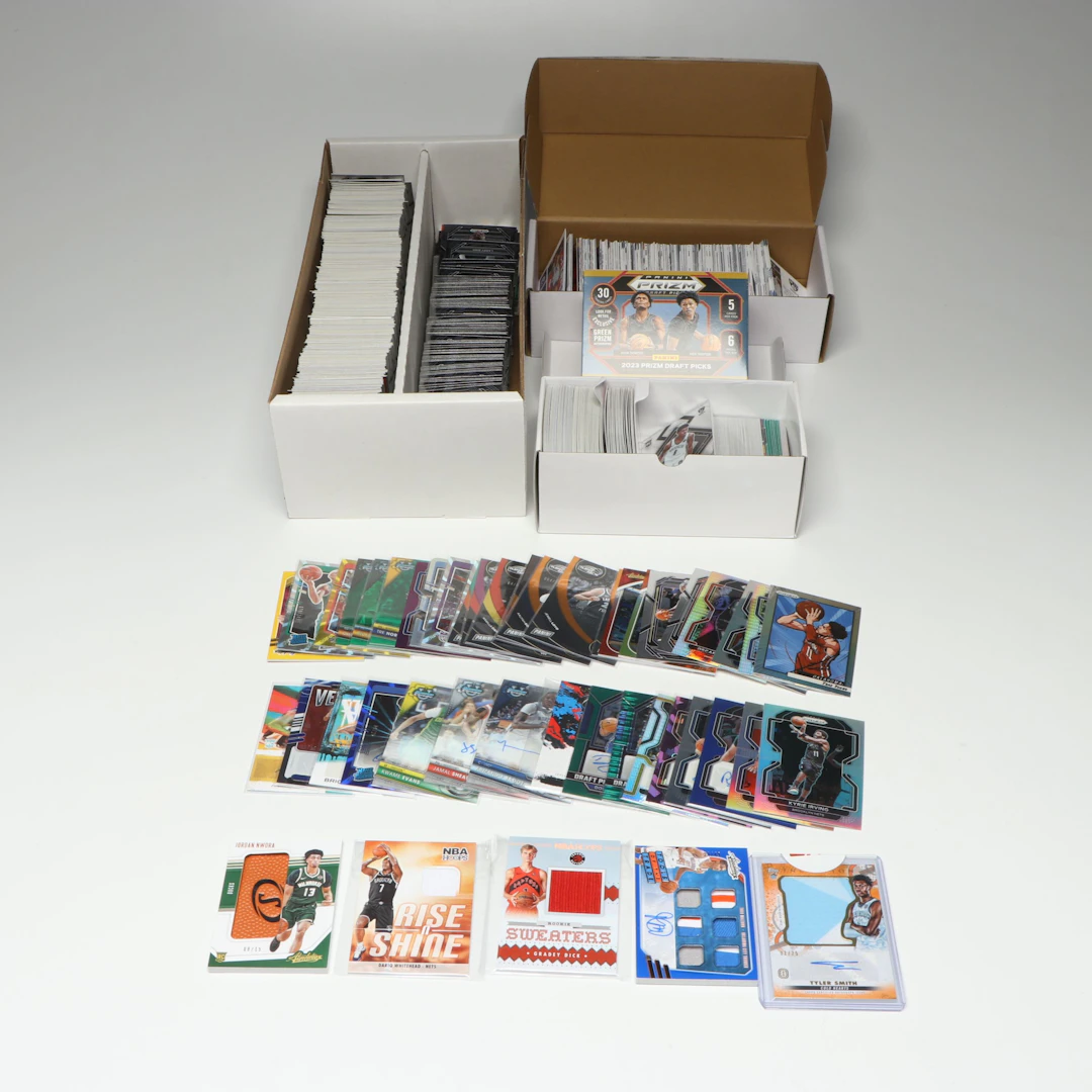 Modern Basketball Card Collection with Signed, Relics, Serial Numbered