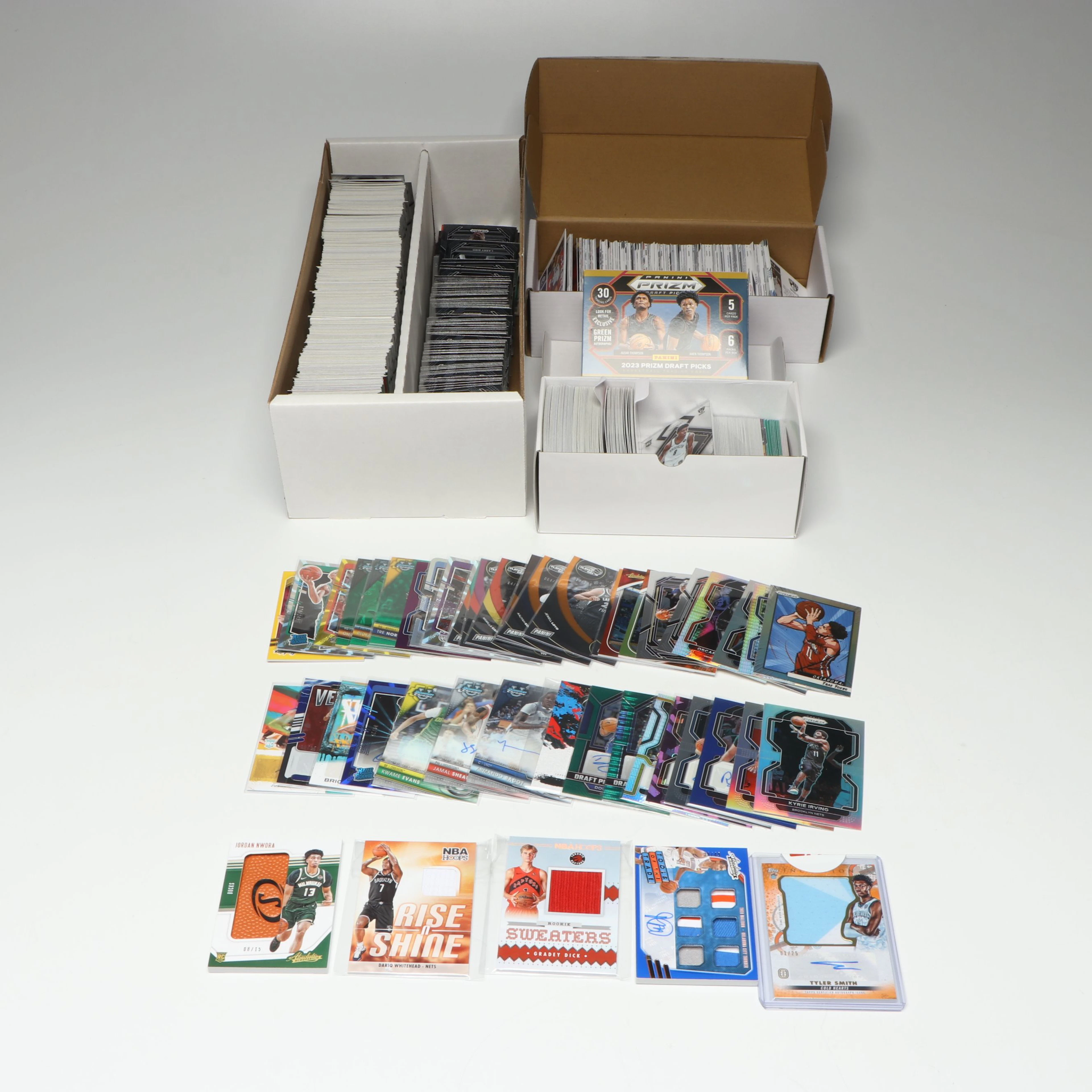 Modern Basketball Card Collection with Signed, Relics, Serial Numbered