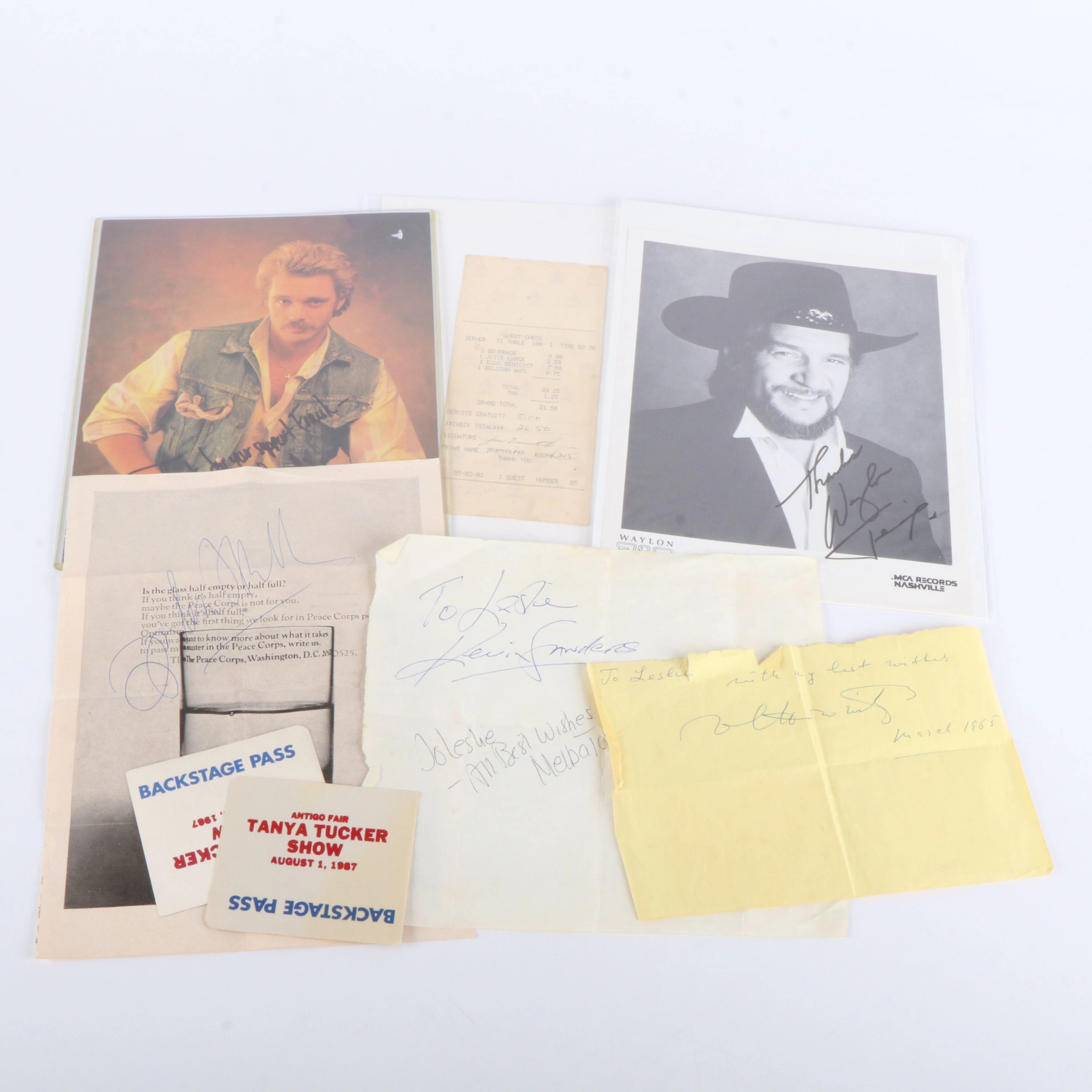 John Schneider and Wayne Jennings Signed Prints with Tanya Tucker Passes, More