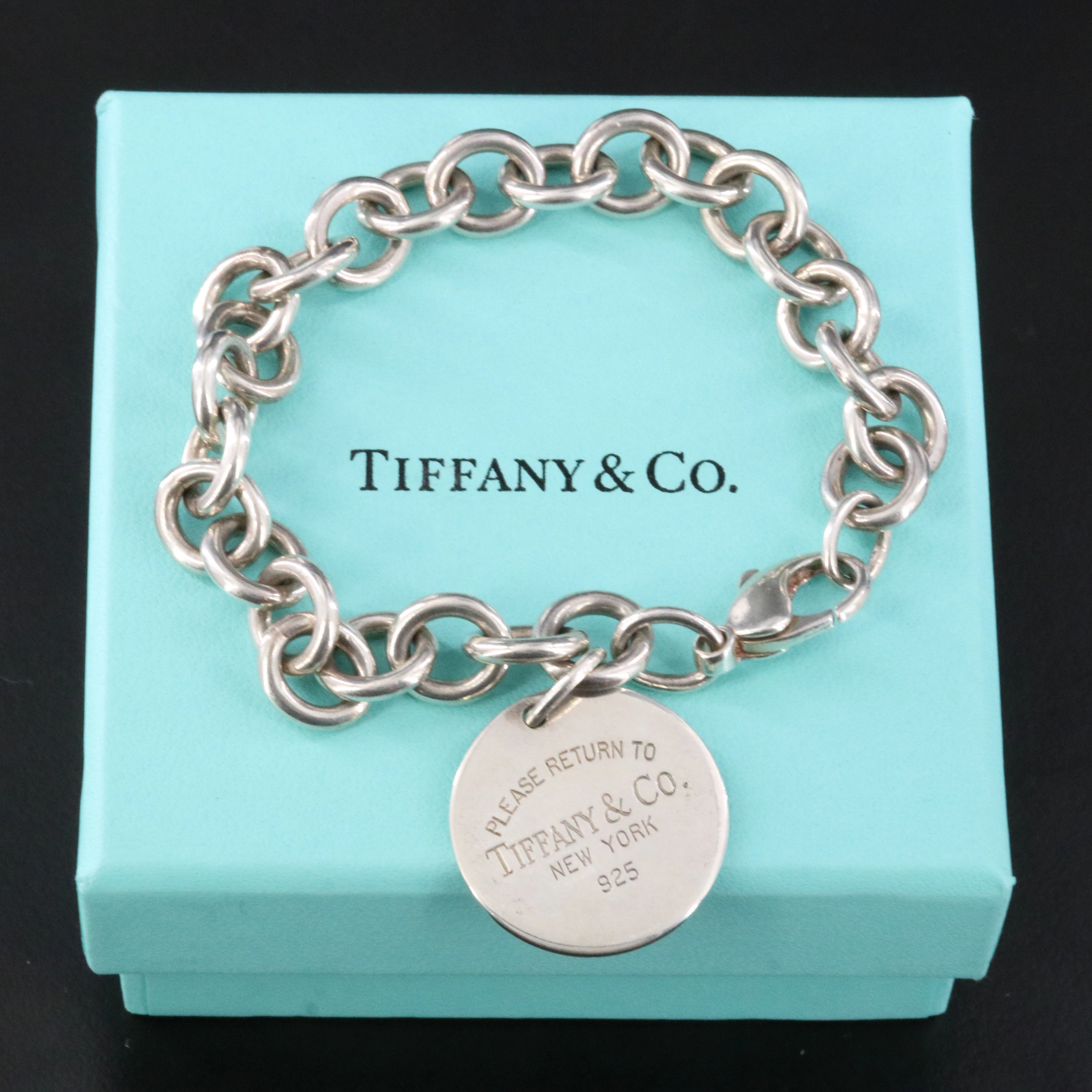 Tiffany & Co. Return to Tiffany Sterling Round Tag Bracelet