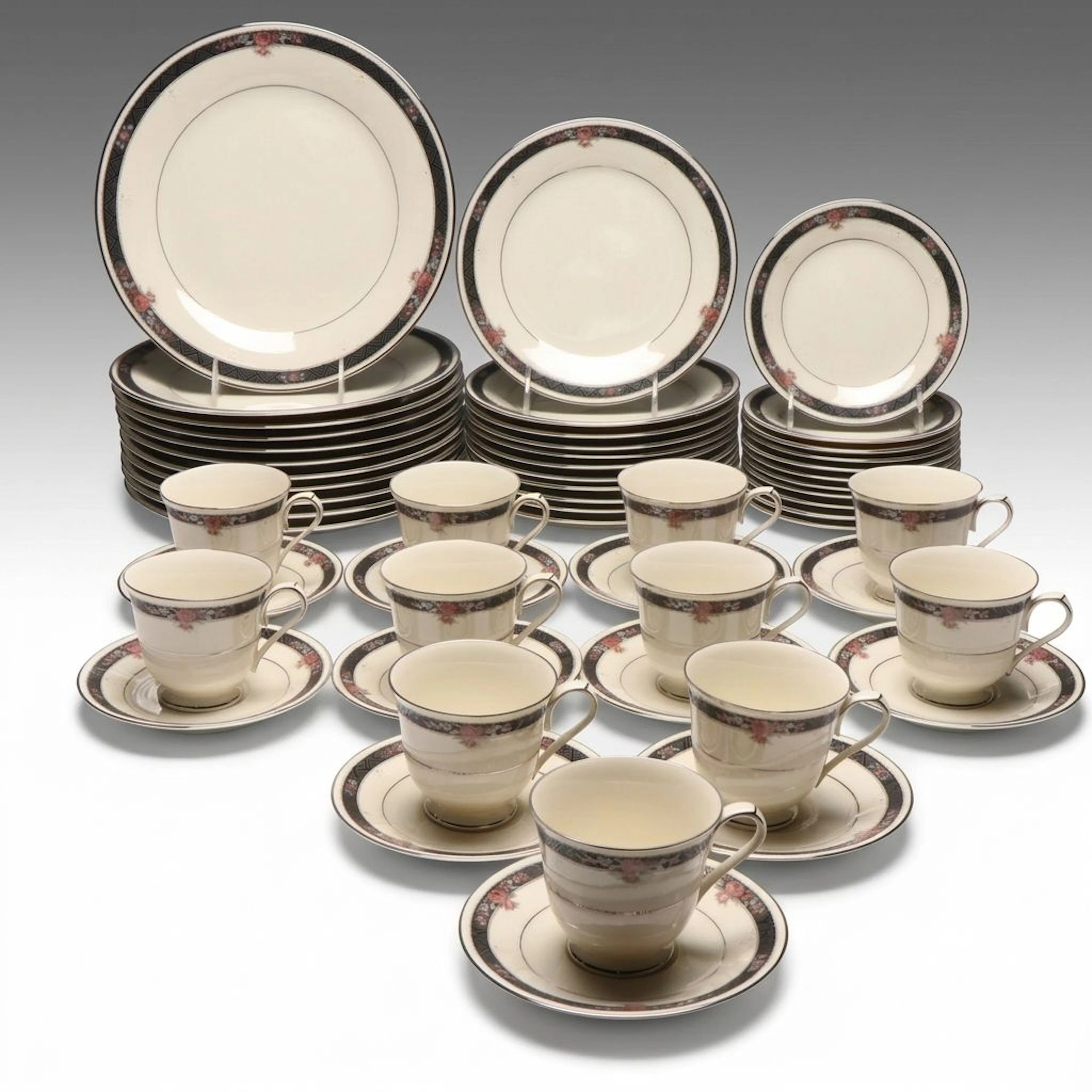 Noritake "Etienne" Porcelain Dinnerware, 1981-1996
