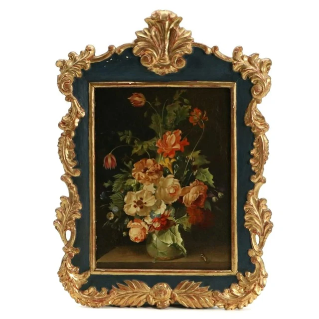 In the Manner of Jan van Os Floral Still Life Oil Painting, 19th Century