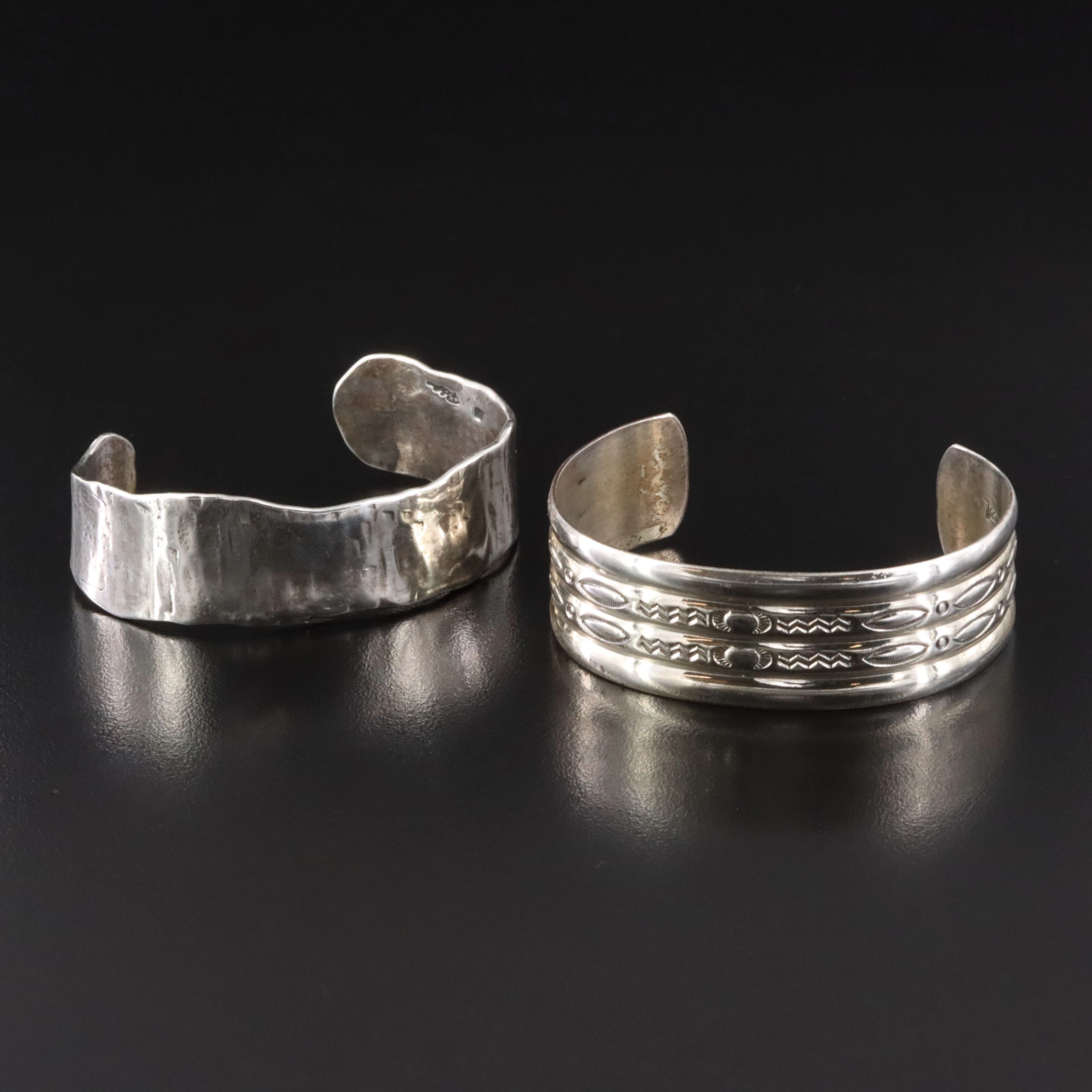 950 Silver & Bell Trading Post Sterling Cuff Bracelets