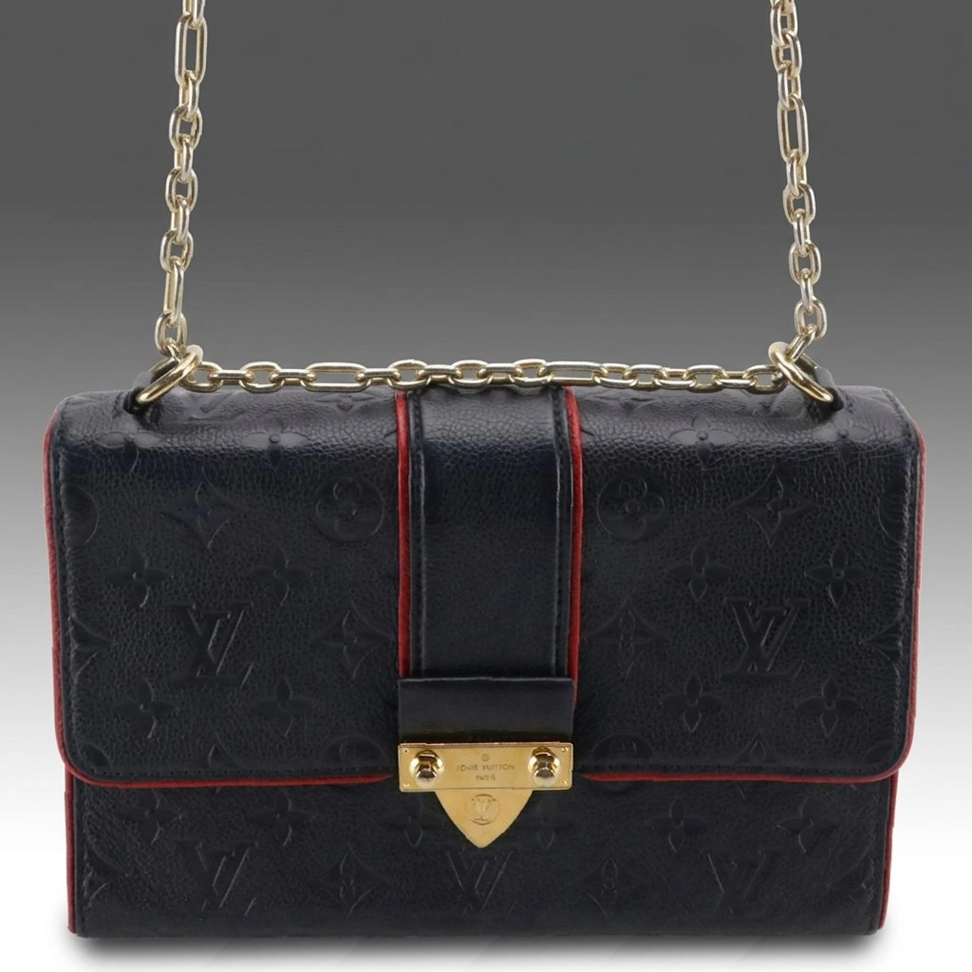 Louis Vuitton Saint Sulpice Crossbody Bag in Navy Monogram Empreinte Leather