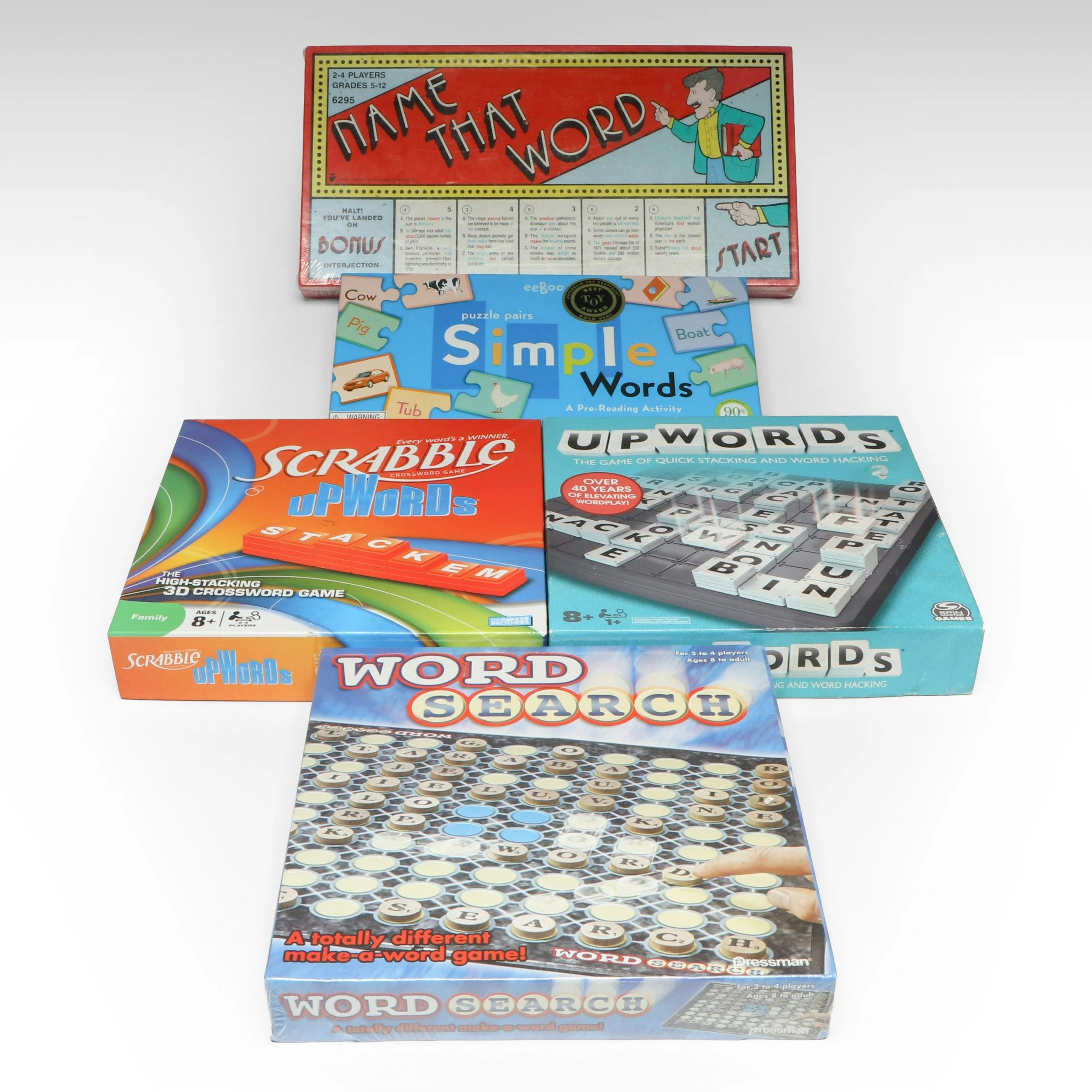 Pressman "Word Search" and Other Board Games