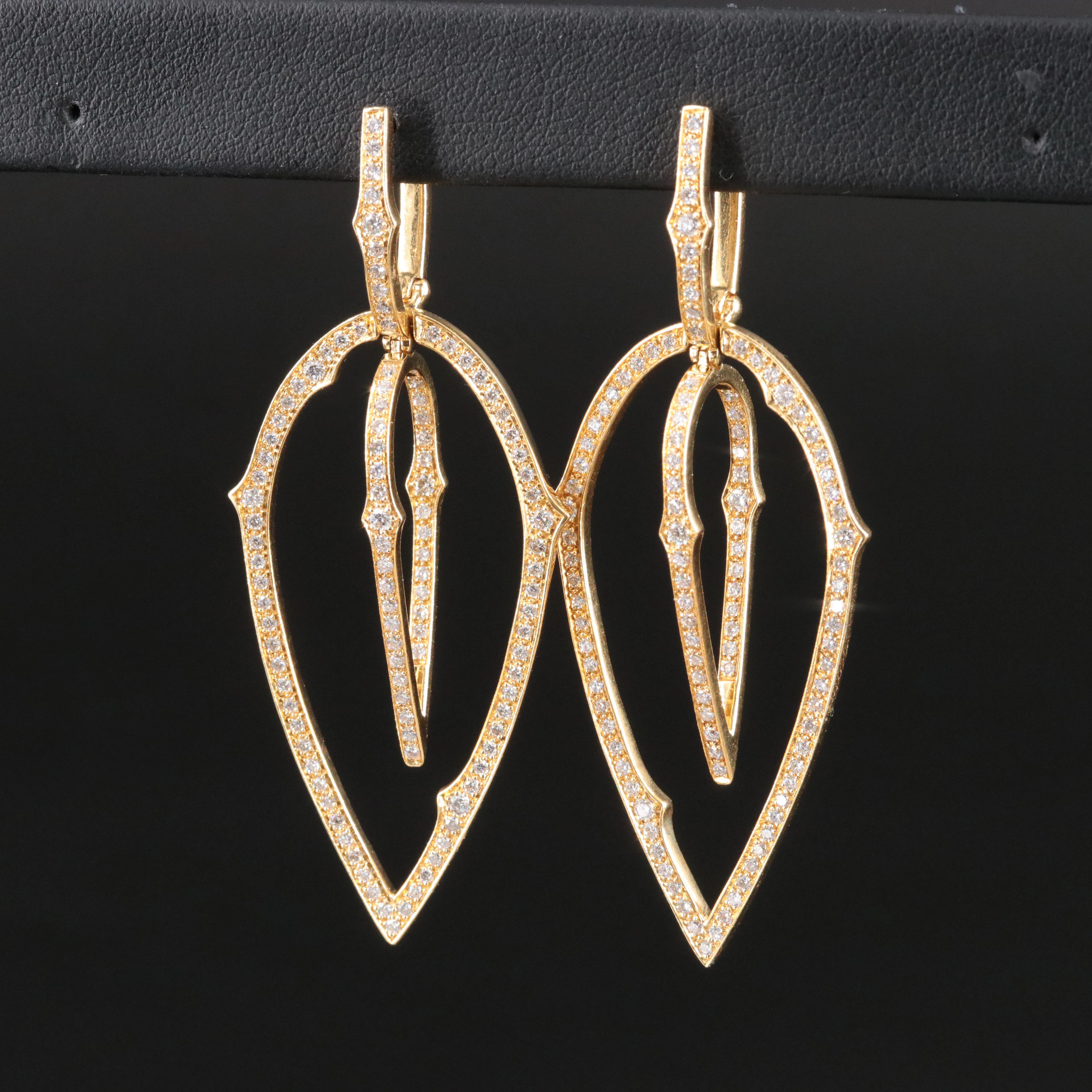 Stephen Webster Forget Me Knot 18K 1.74 CTW Diamond Earrings with Enhancers