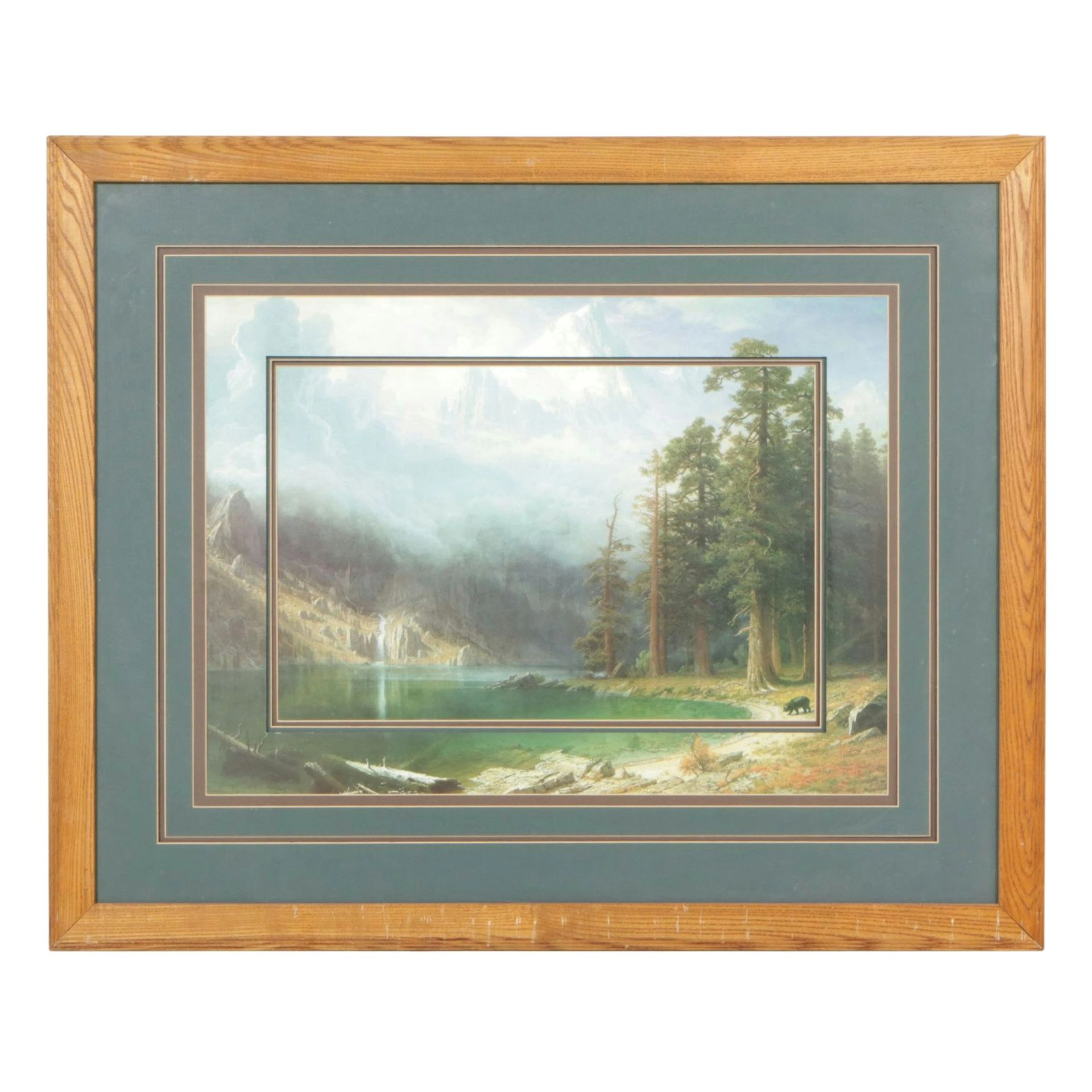 Offset Lithograph after Albert Bierstadt "Mount Corcoran"