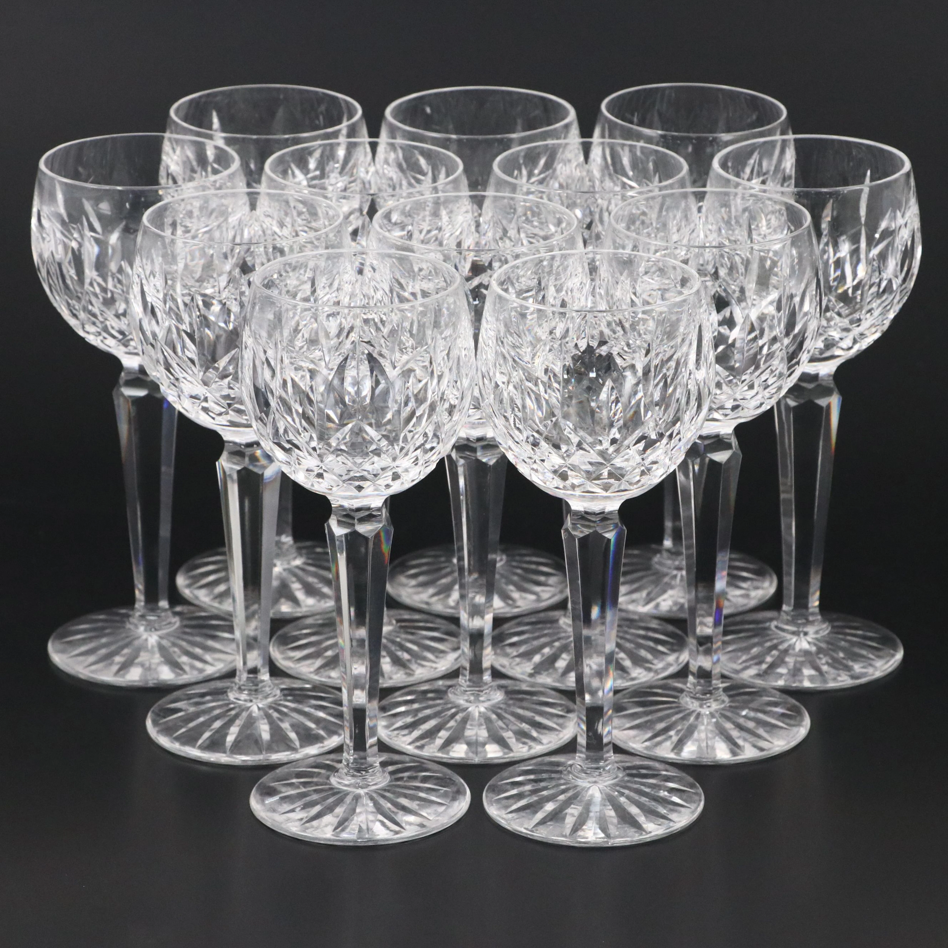 Waterford "Lismore" Crystal Wine Glasses