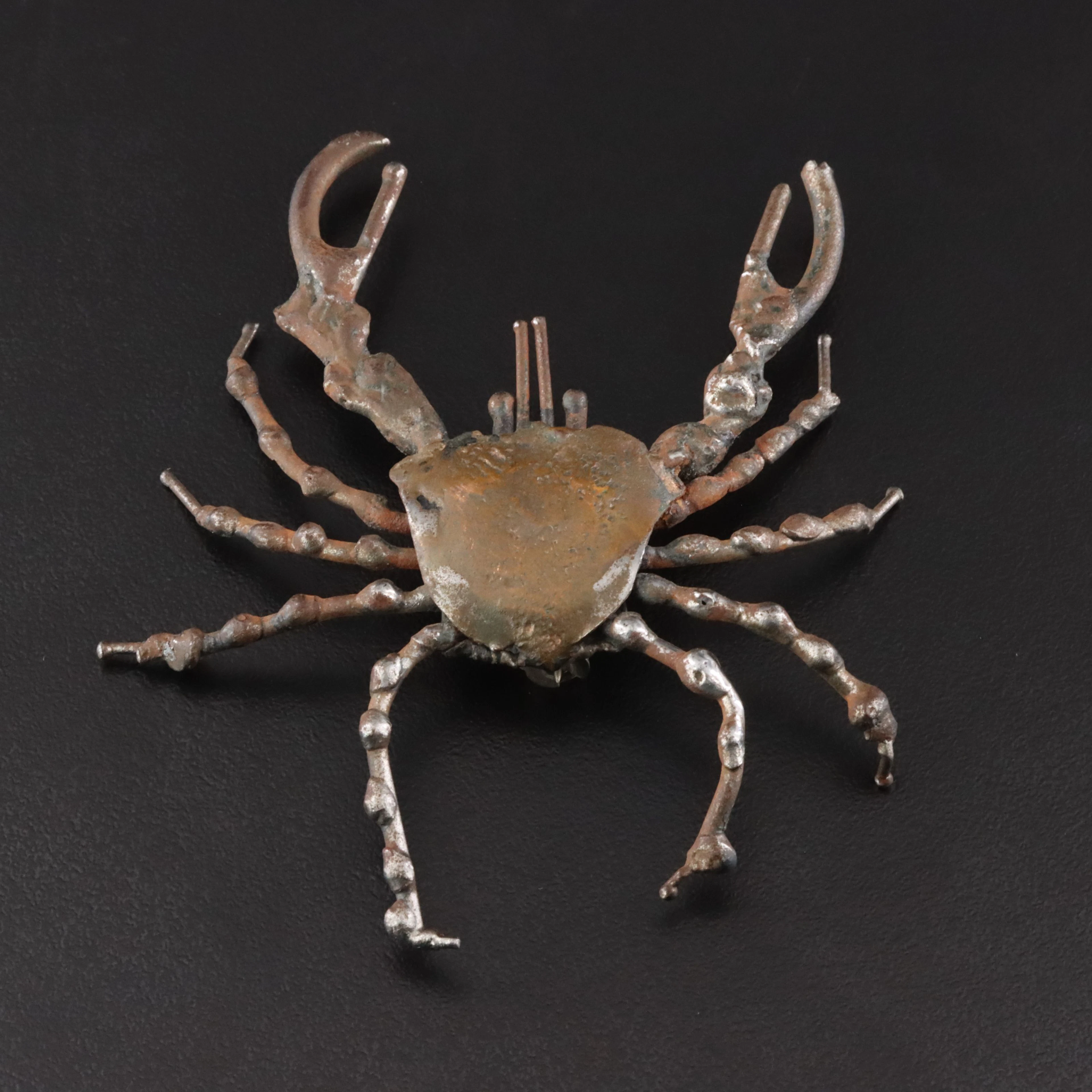 Brutalist Style Crab Brooch
