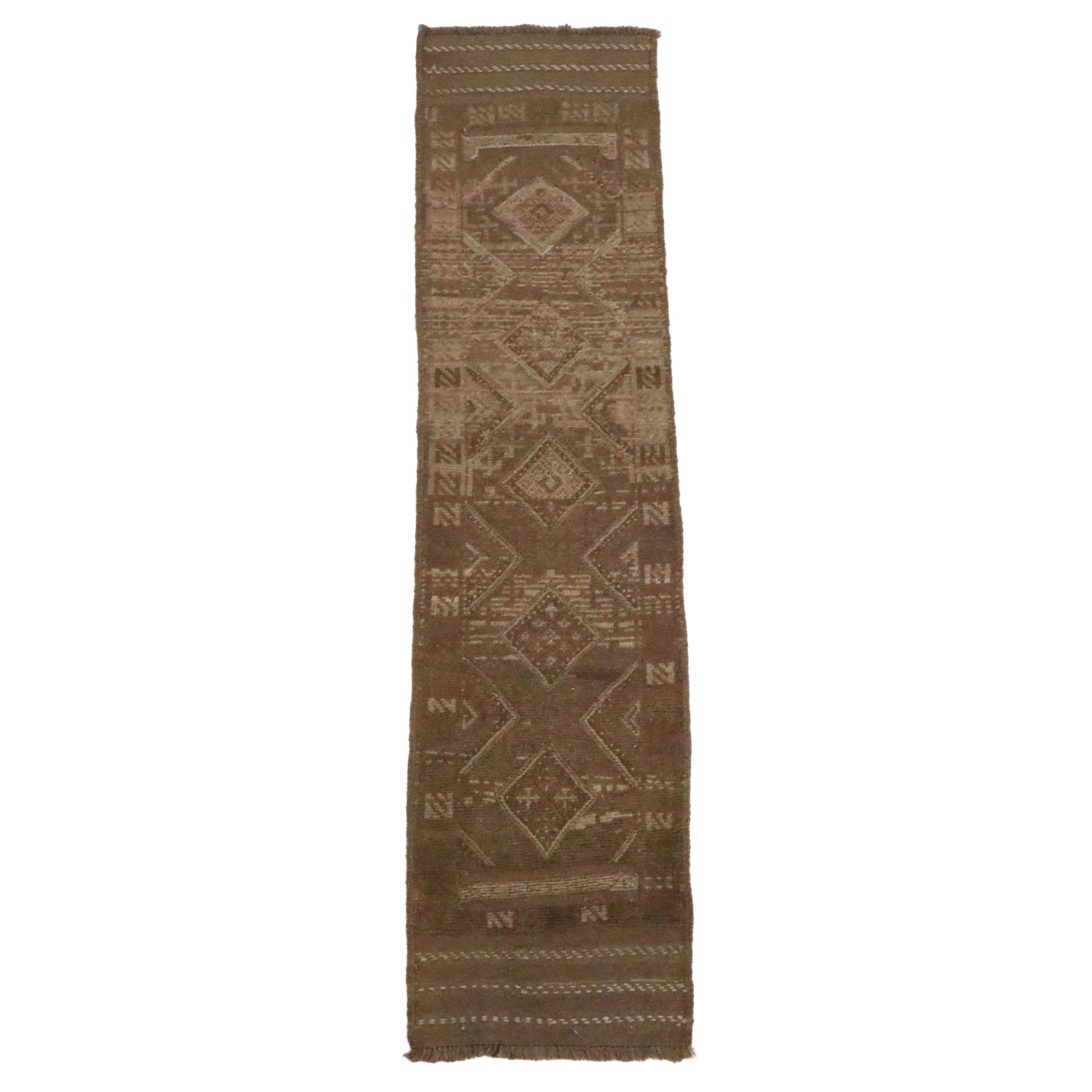 1'11 x 8'5 Handwoven Afghan Mashwani Style Carpet Runner