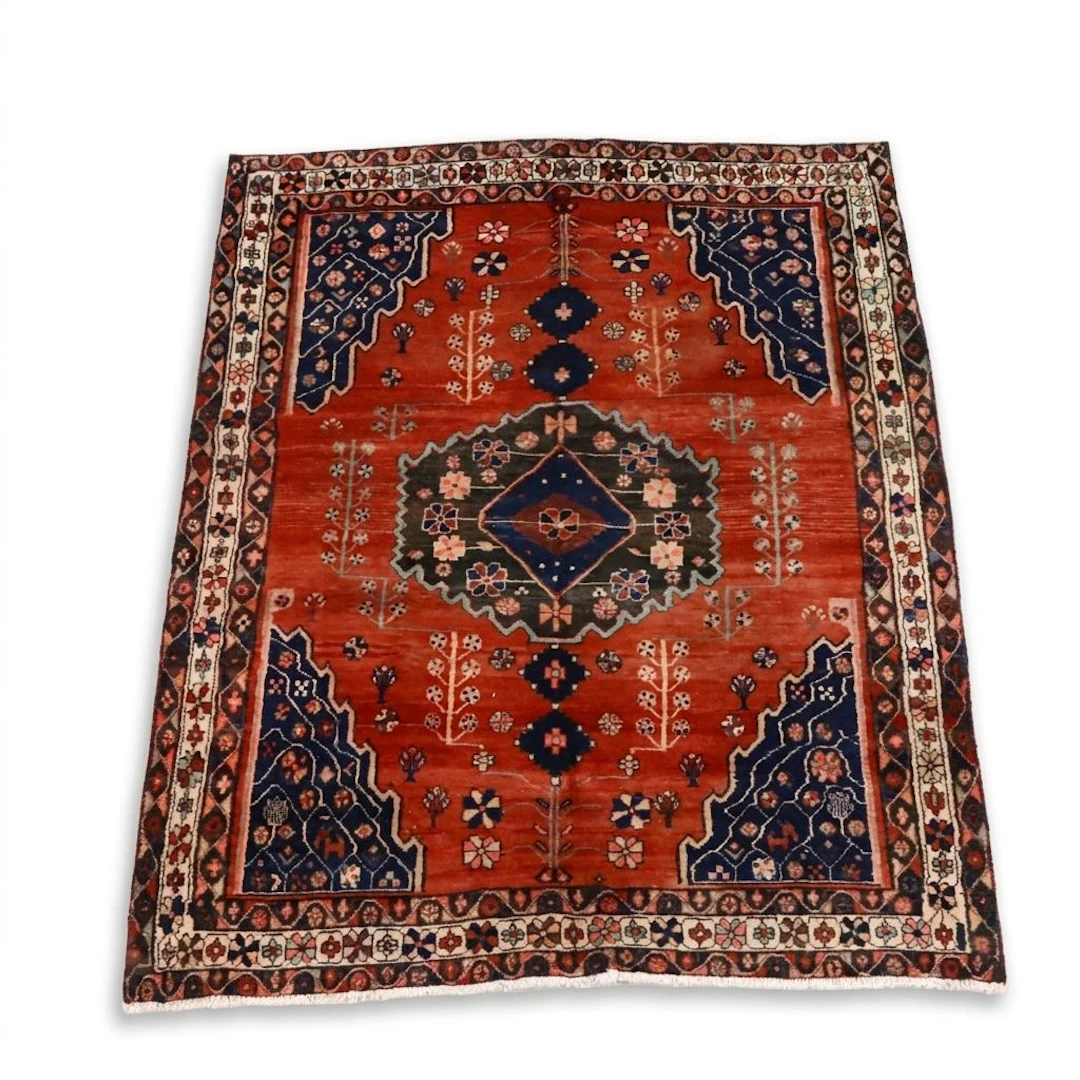 5'4 x 7'2 Hand-Knotted Persian Maslaghan Style Area Rug