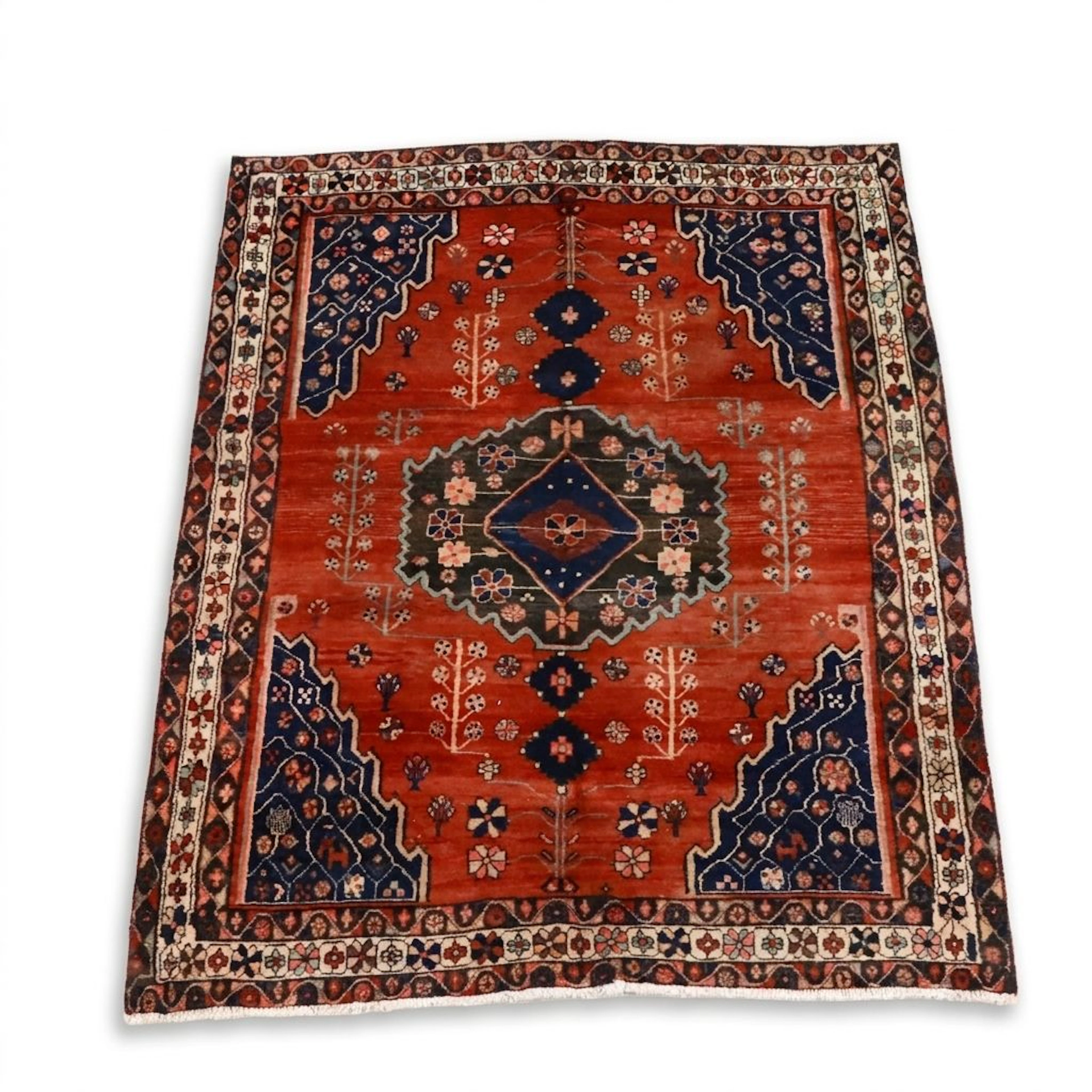 5'4 x 7'2 Hand-Knotted Persian Maslaghan Style Area Rug