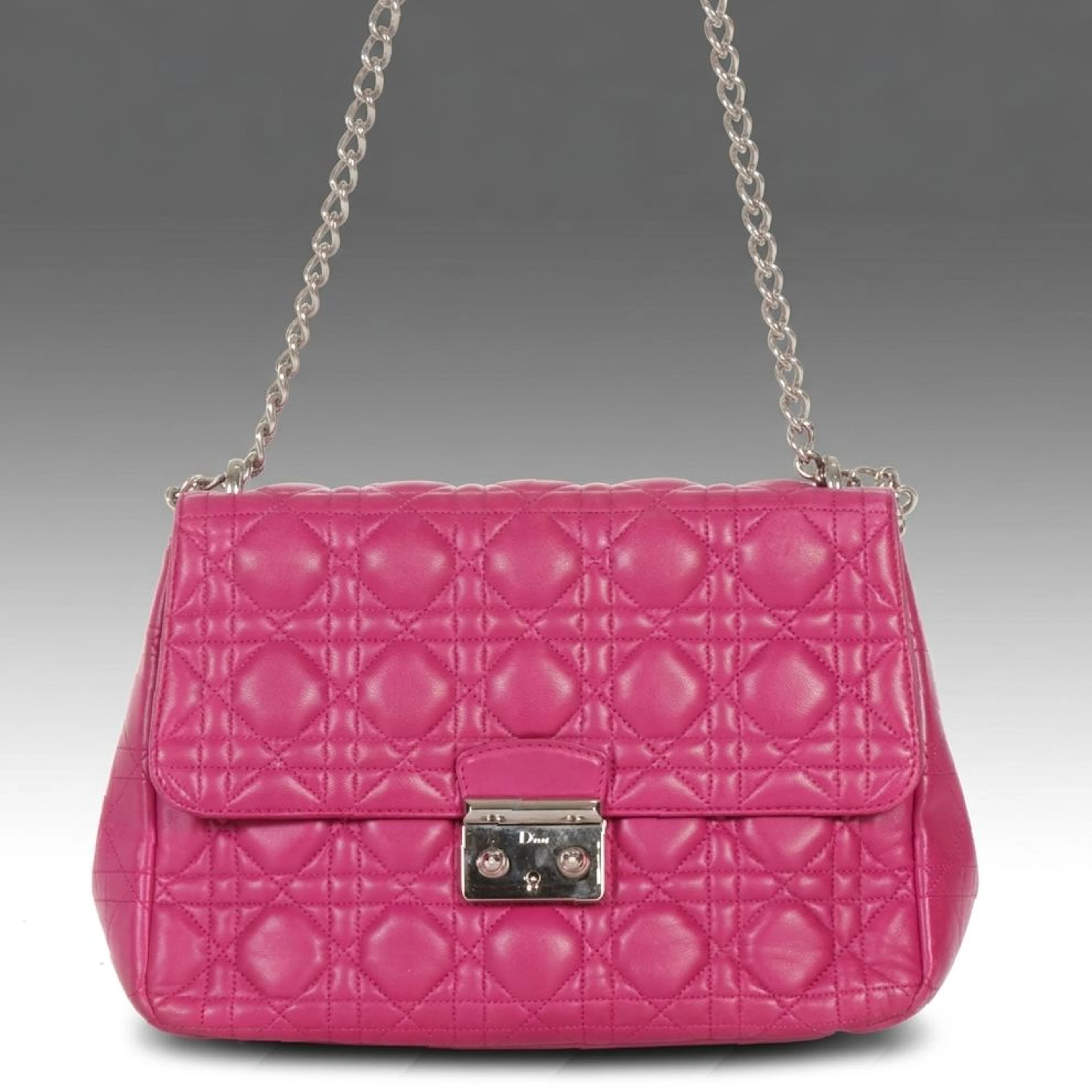 Christian Dior Miss Dior Promenade Medium Flap Bag in Cannage Quilted Lambskin