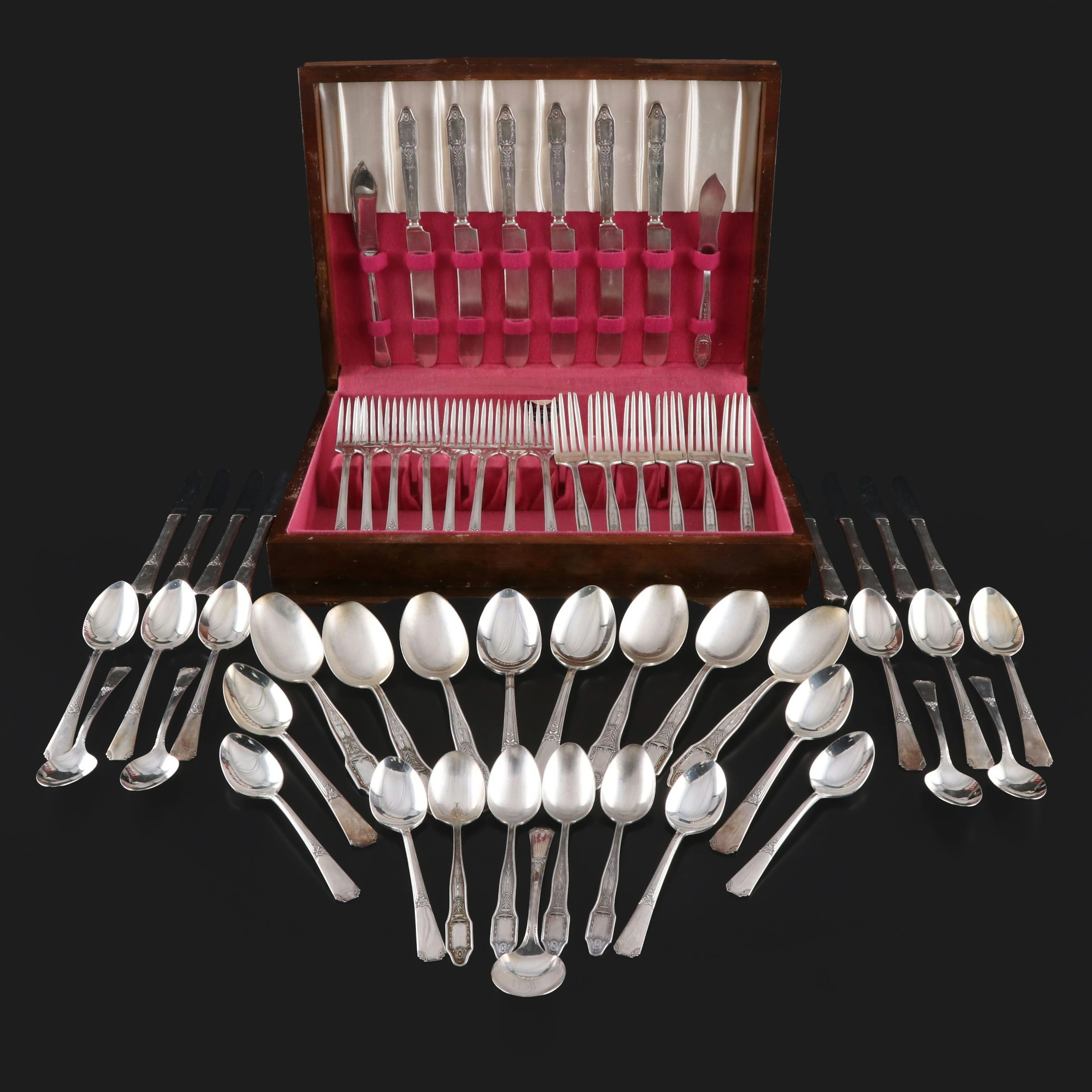 Oneida "Rio" and "Adelphi" Silver Plate Flatware