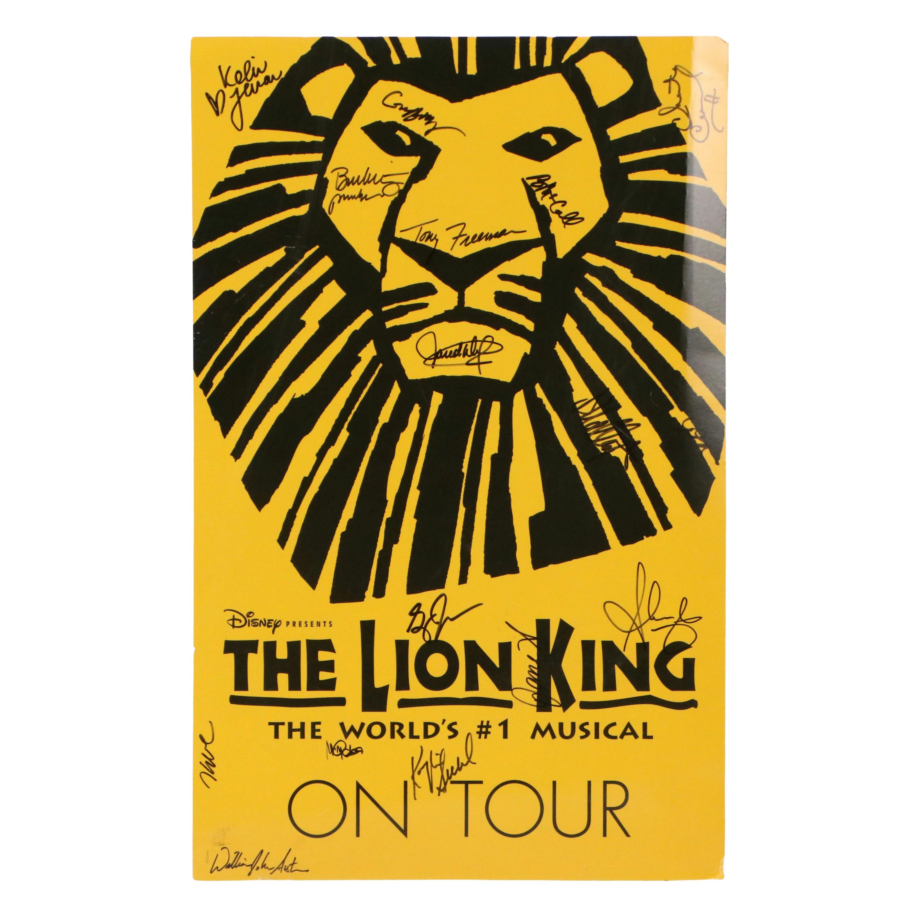 "The Lion King" Broadway Musical Signed Tour Poster