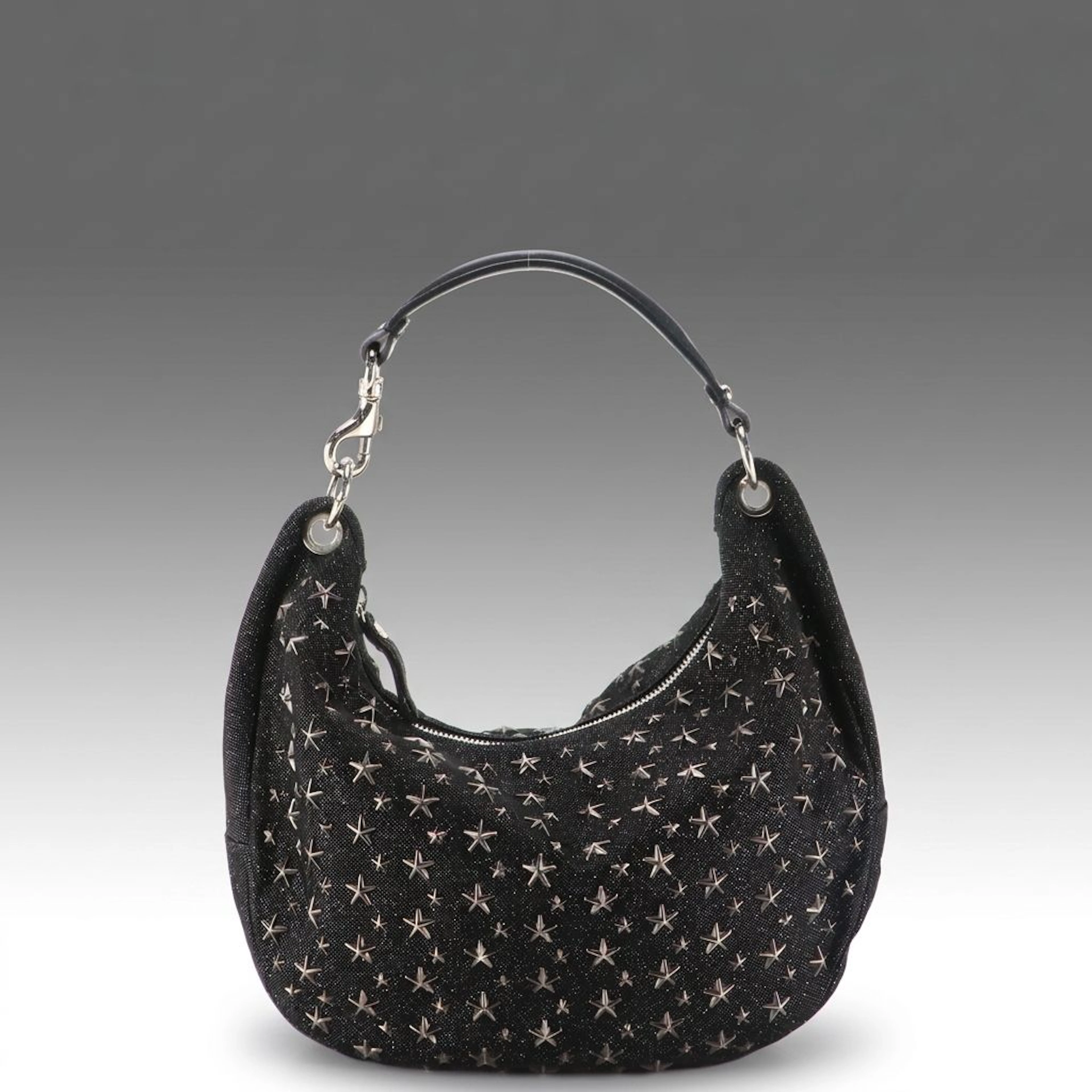 Jimmy Choo Glittery Metallic Star Studded Hobo Bag