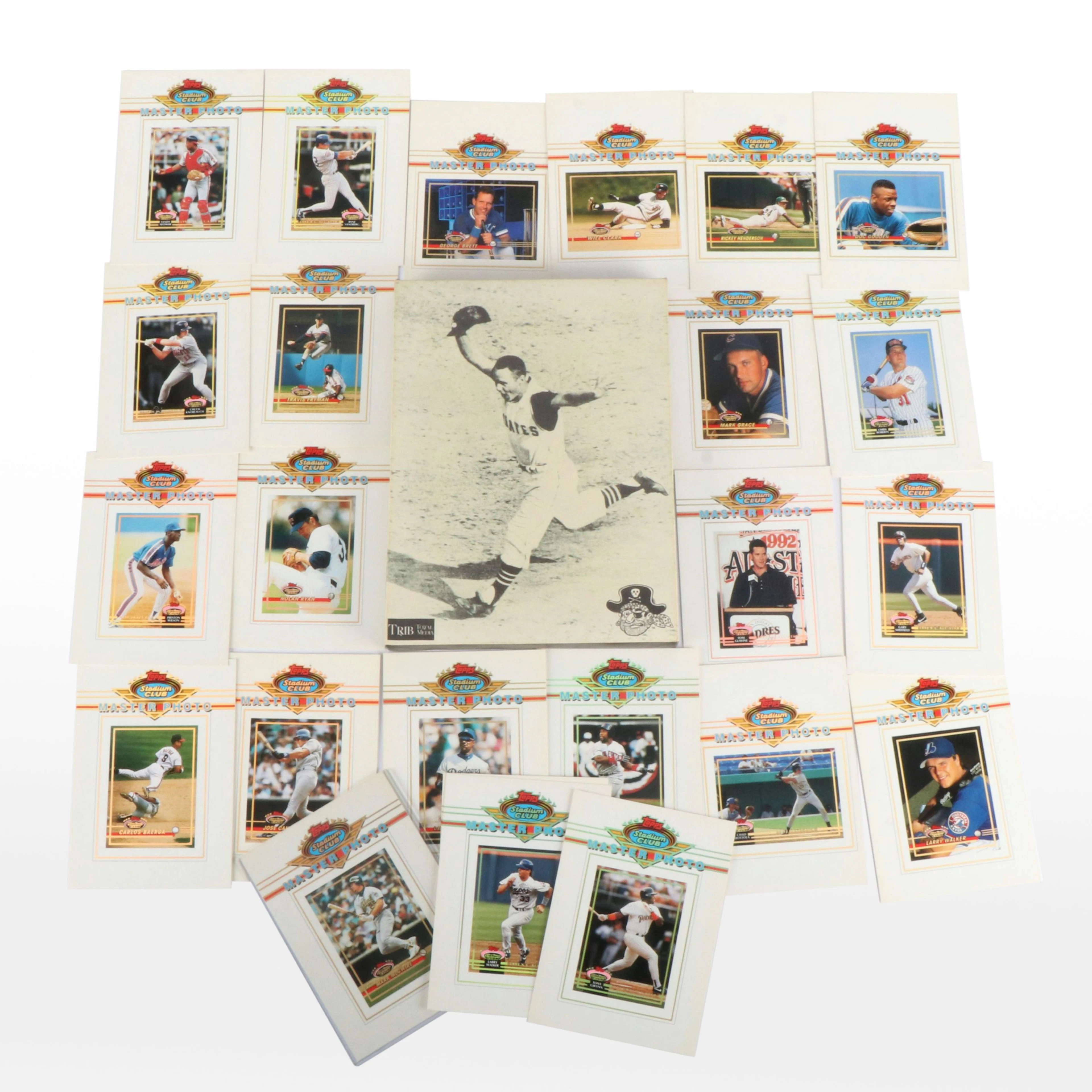 Bill Mazeroski Canvas Print with 1993 Stadium Club Master Photos