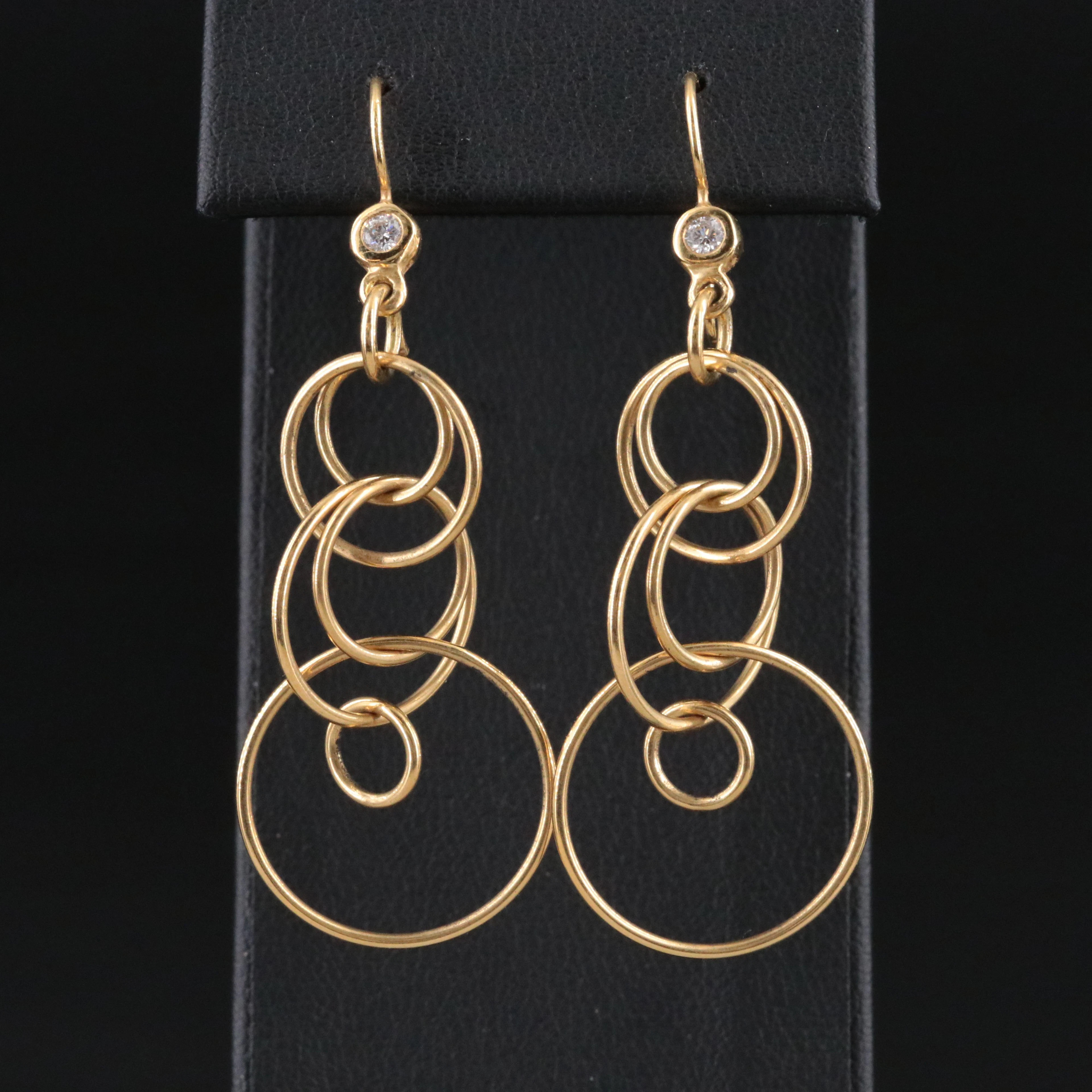 Ippolita Mini Jet Set 18K and Diamond Drop Earrings