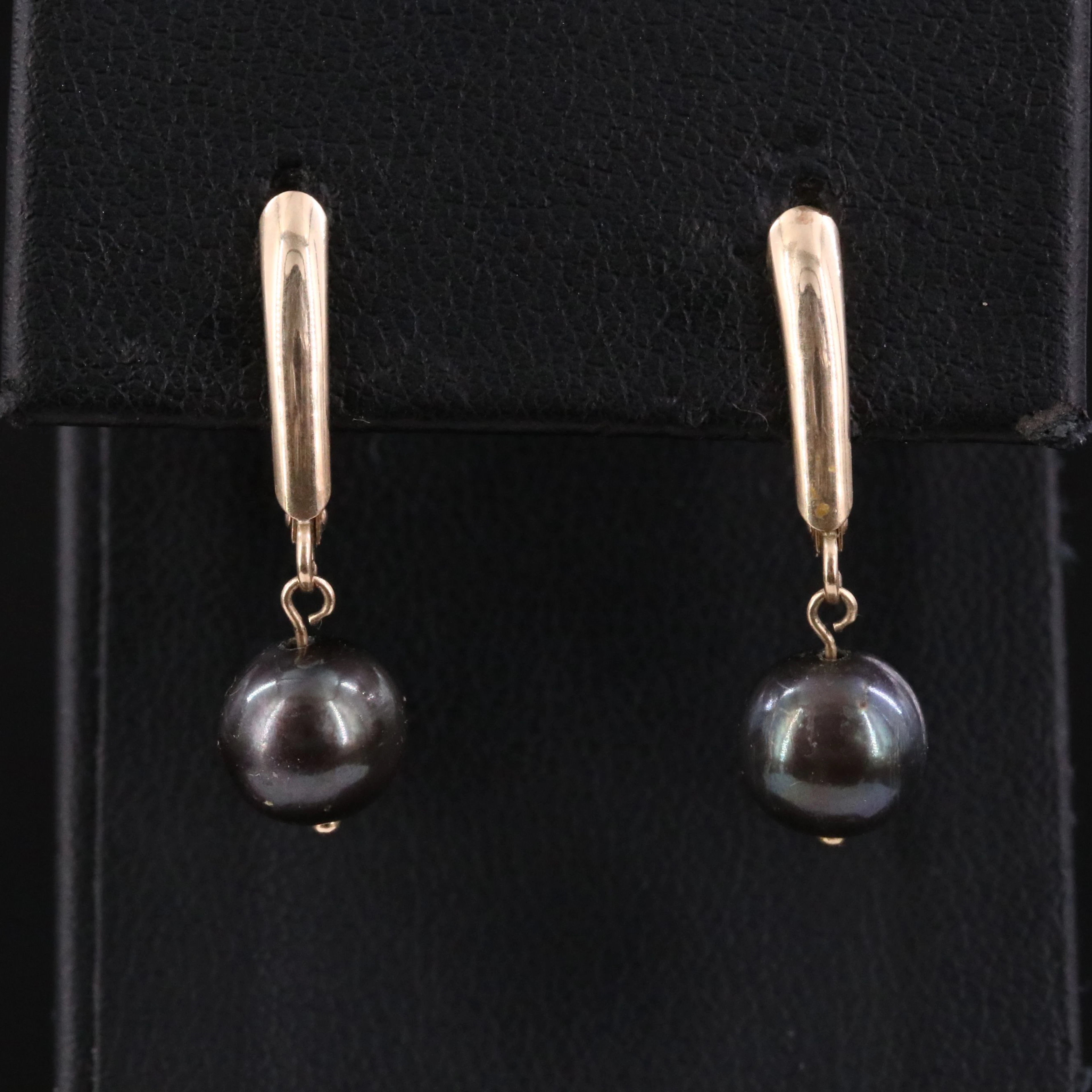 10K Pearl Drop Earrings