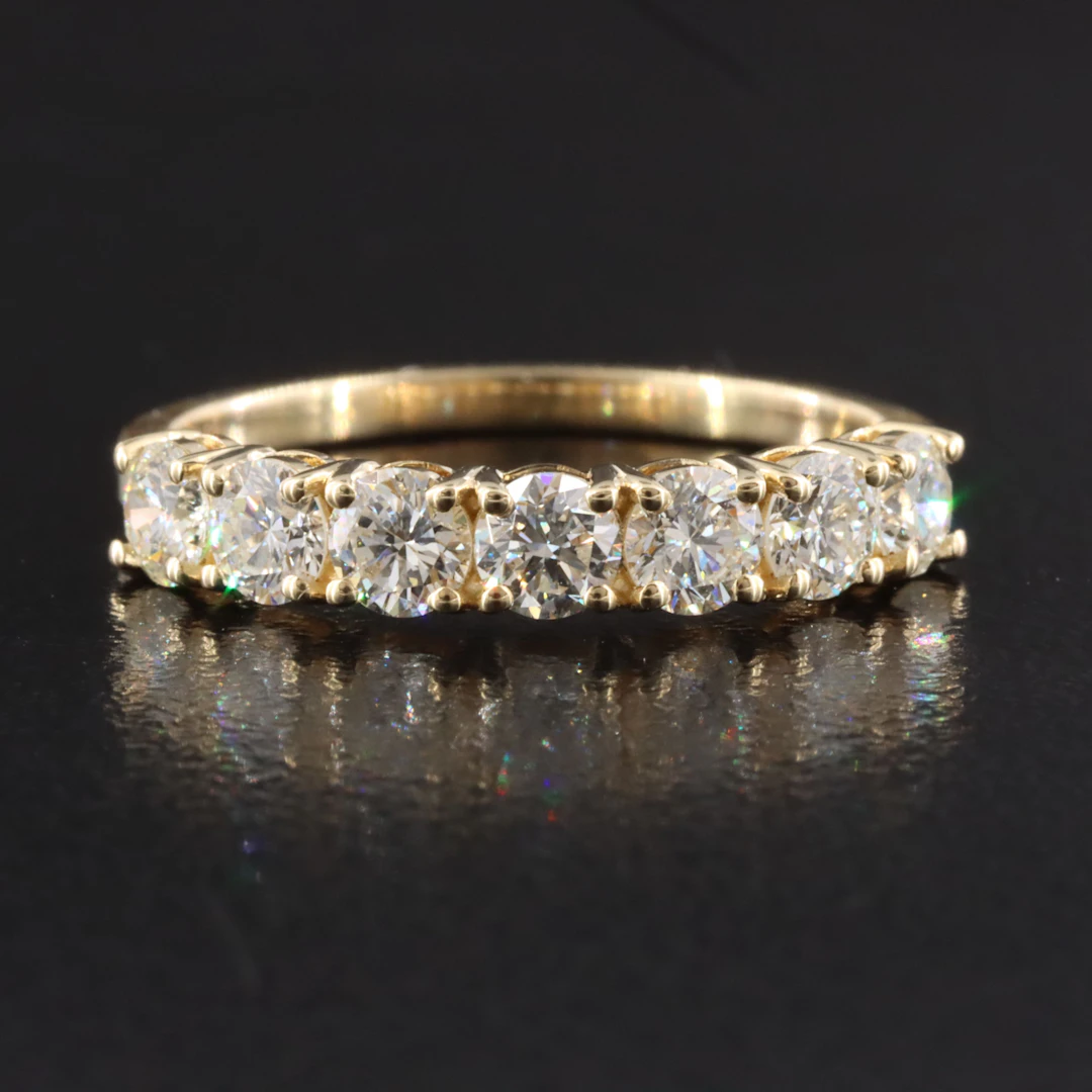 14K 7 Stone Diamond Ring