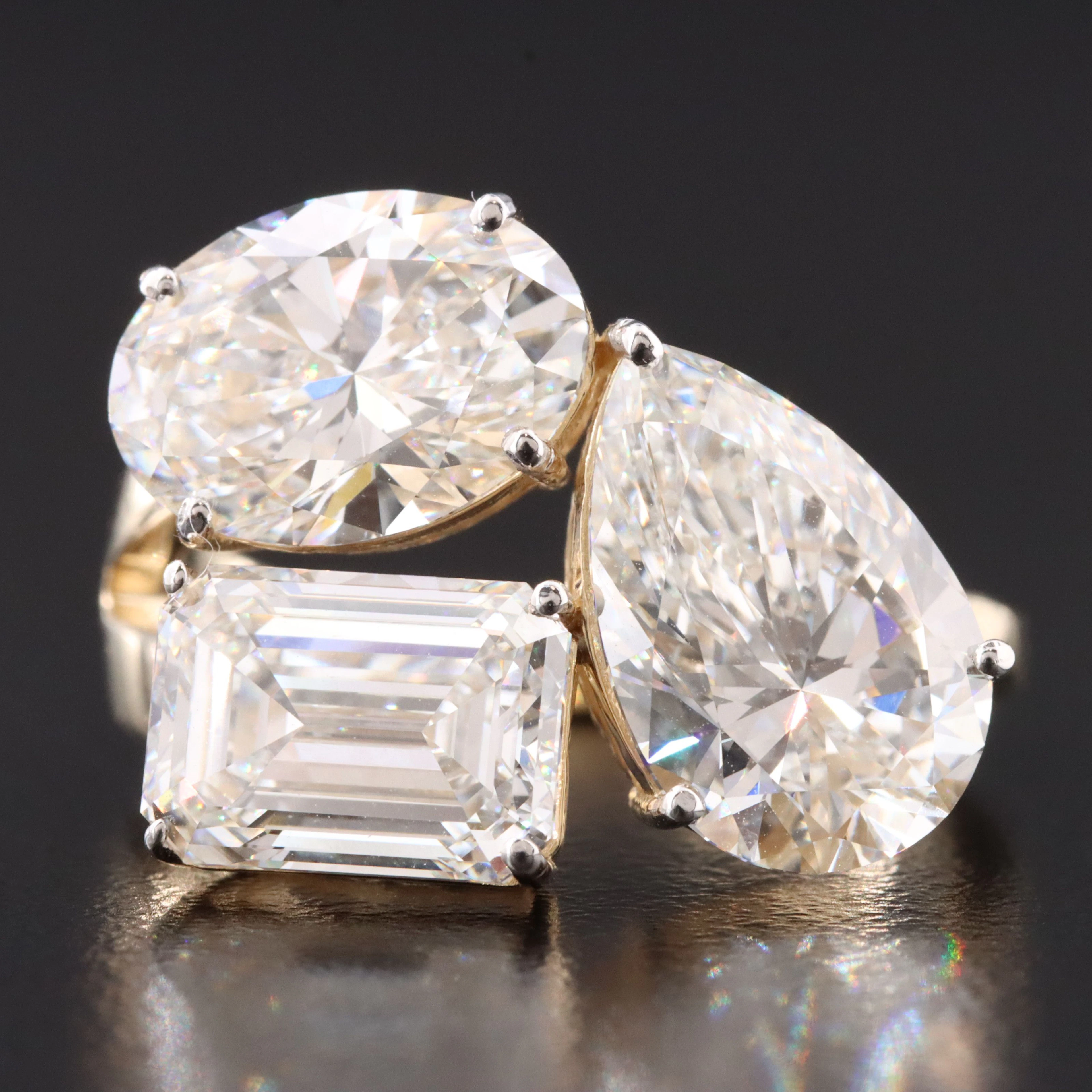 14K 6.69 CTW Lab Grown Diamond Ring with IGI Reports