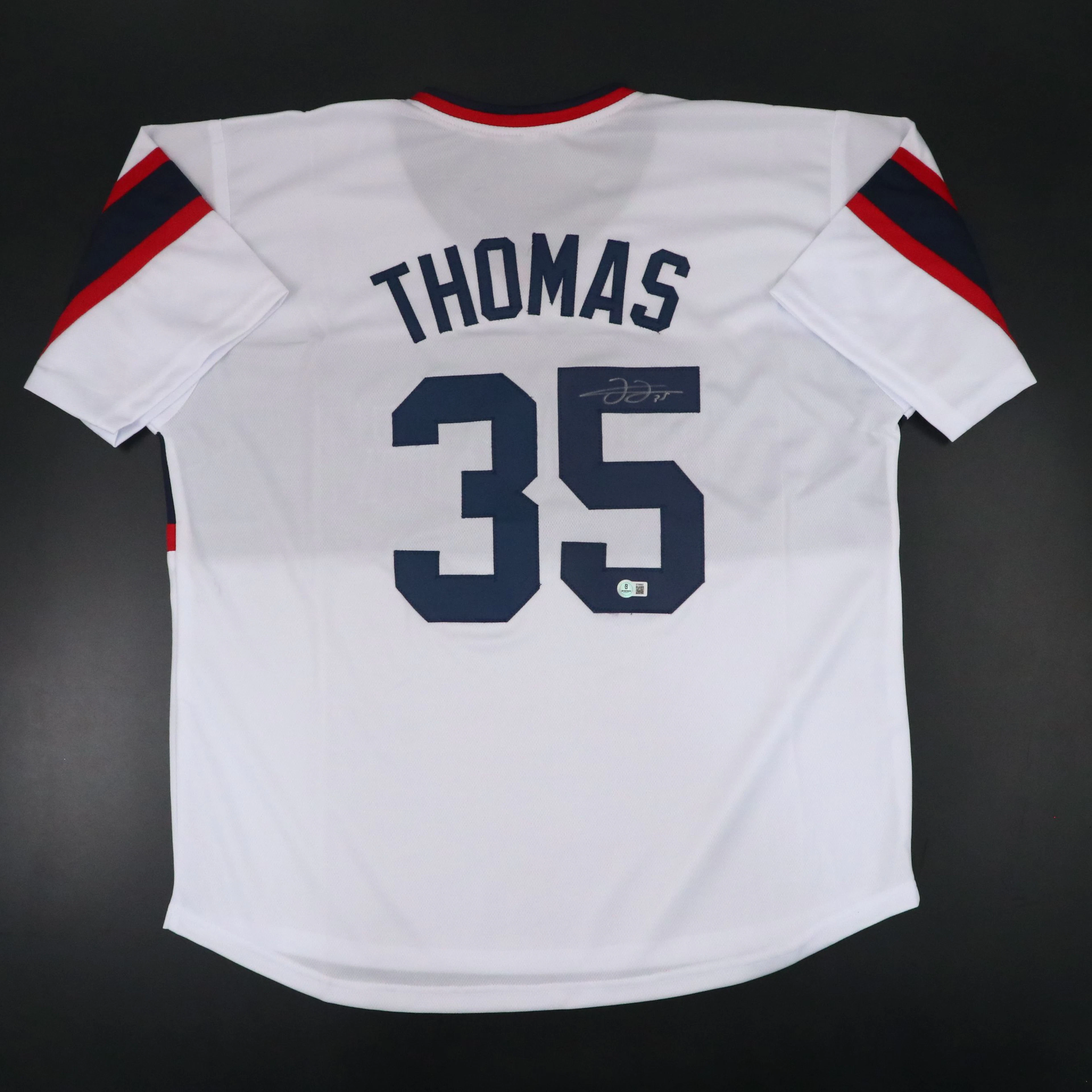 Frank Thomas Signed Chicago White Sox Baseball Jersey, Beckett