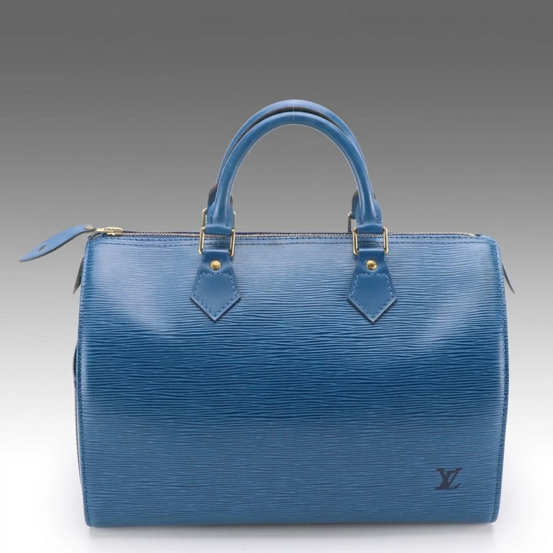 Louis Vuitton Speedy 30 Bag in Toledo Blue Epi Leather, Vintage