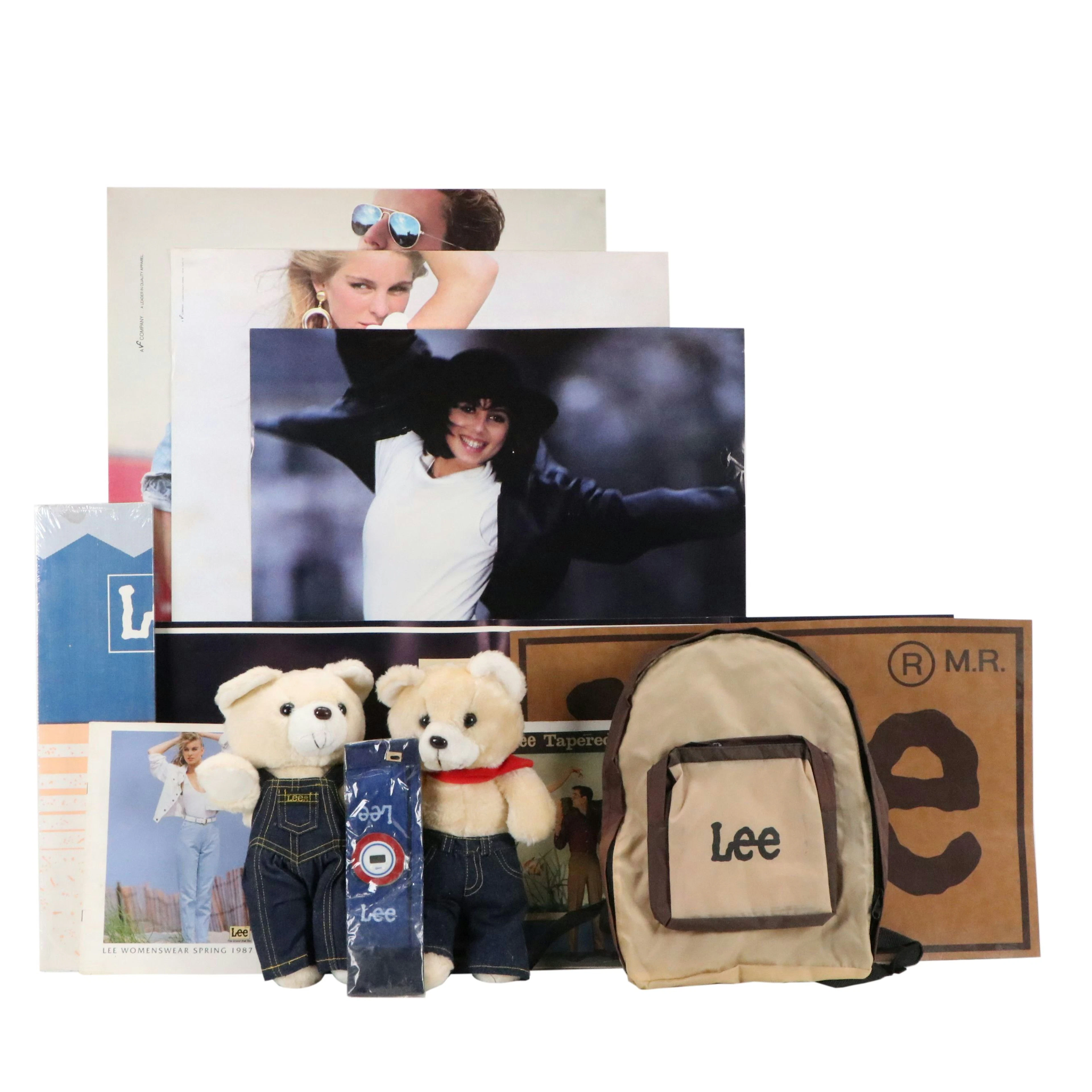 Lee Denim Advertising Memorabilia Incl. Posters, Stuffed Toys and More