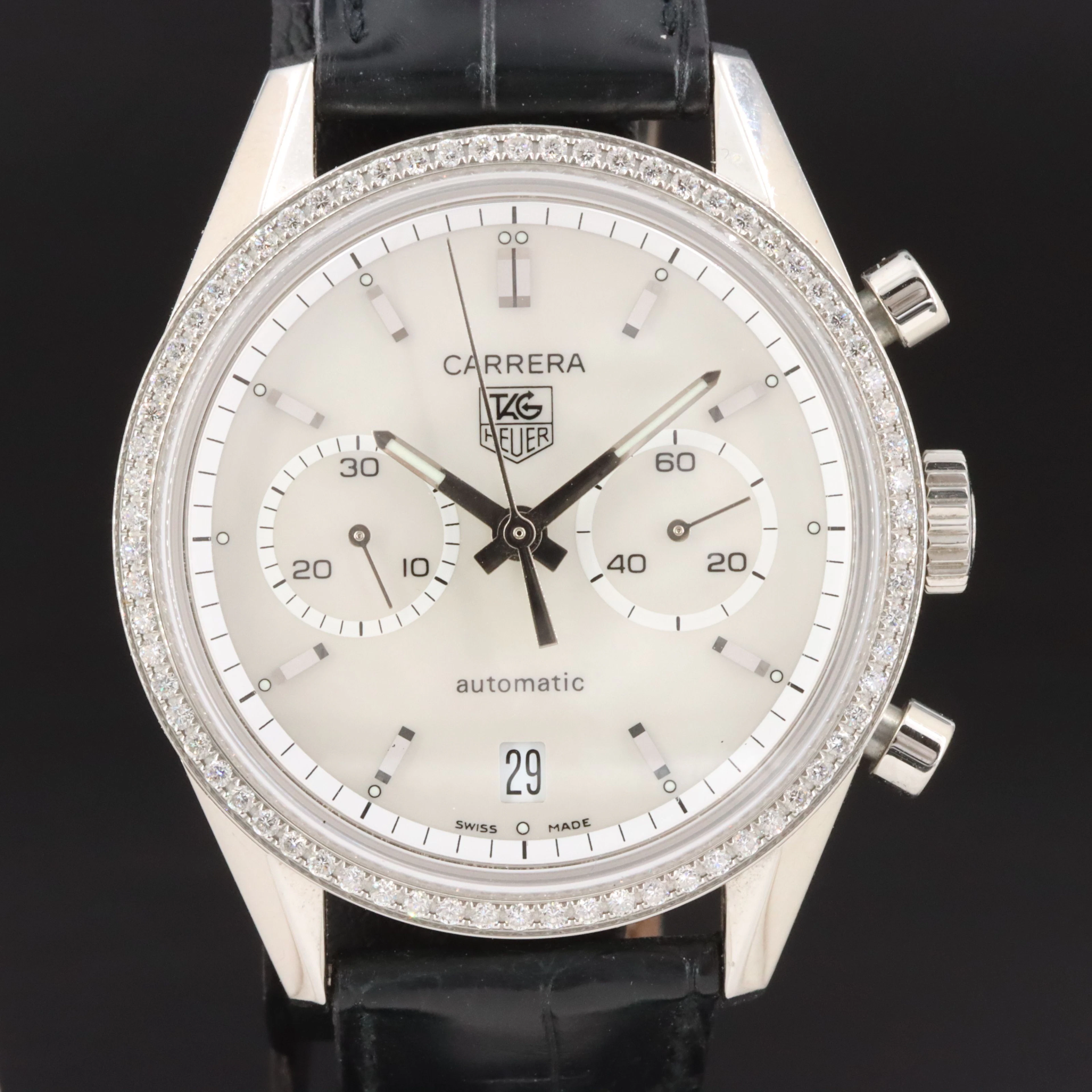 TAG Heuer Carrera Chronograph Factory Diamond Automatic Watch CV2116