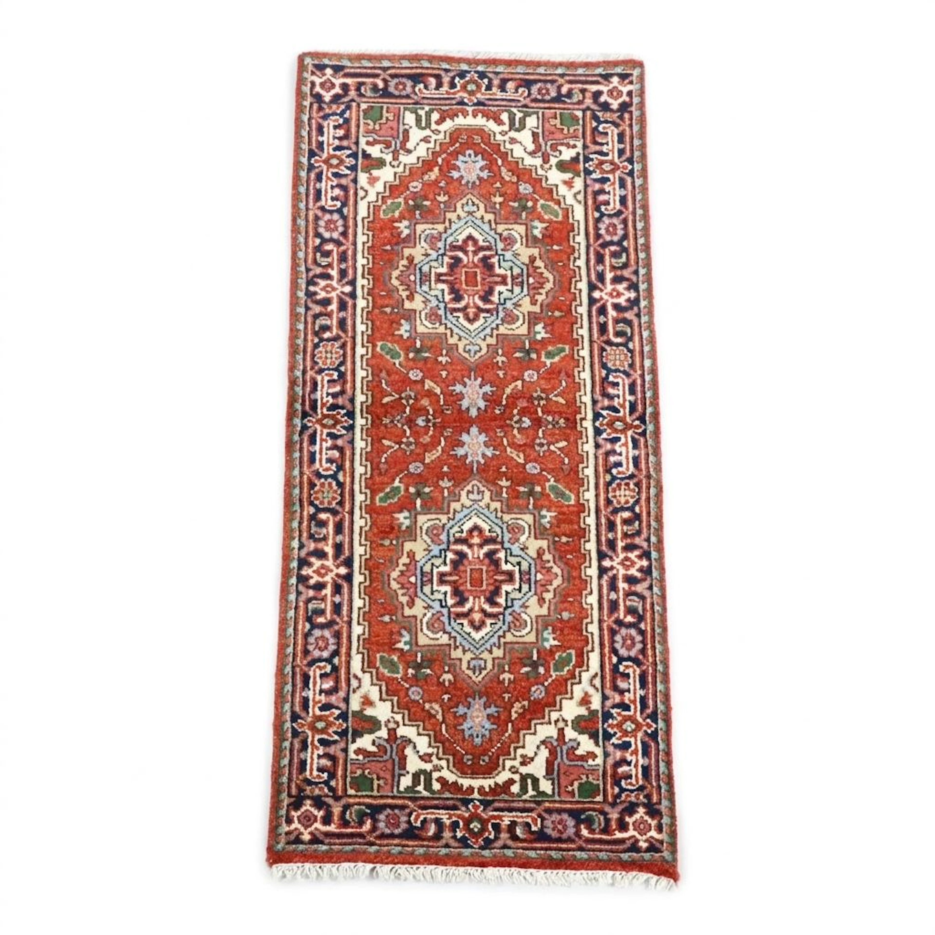 2'6 x 6' Hand-Knotted Indo-Persian Carpet Runner