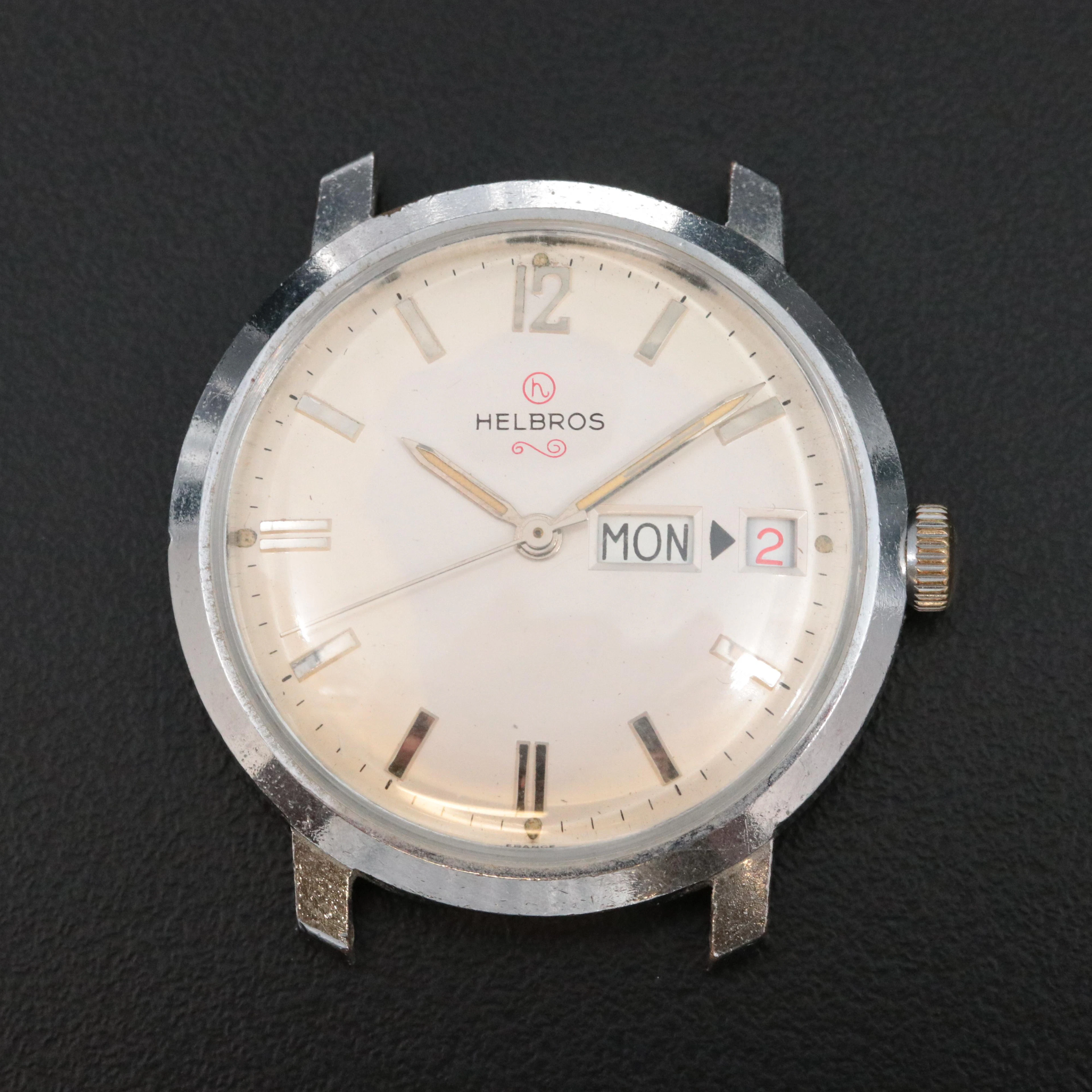 Helbros Day-Date Stem Wind Watch