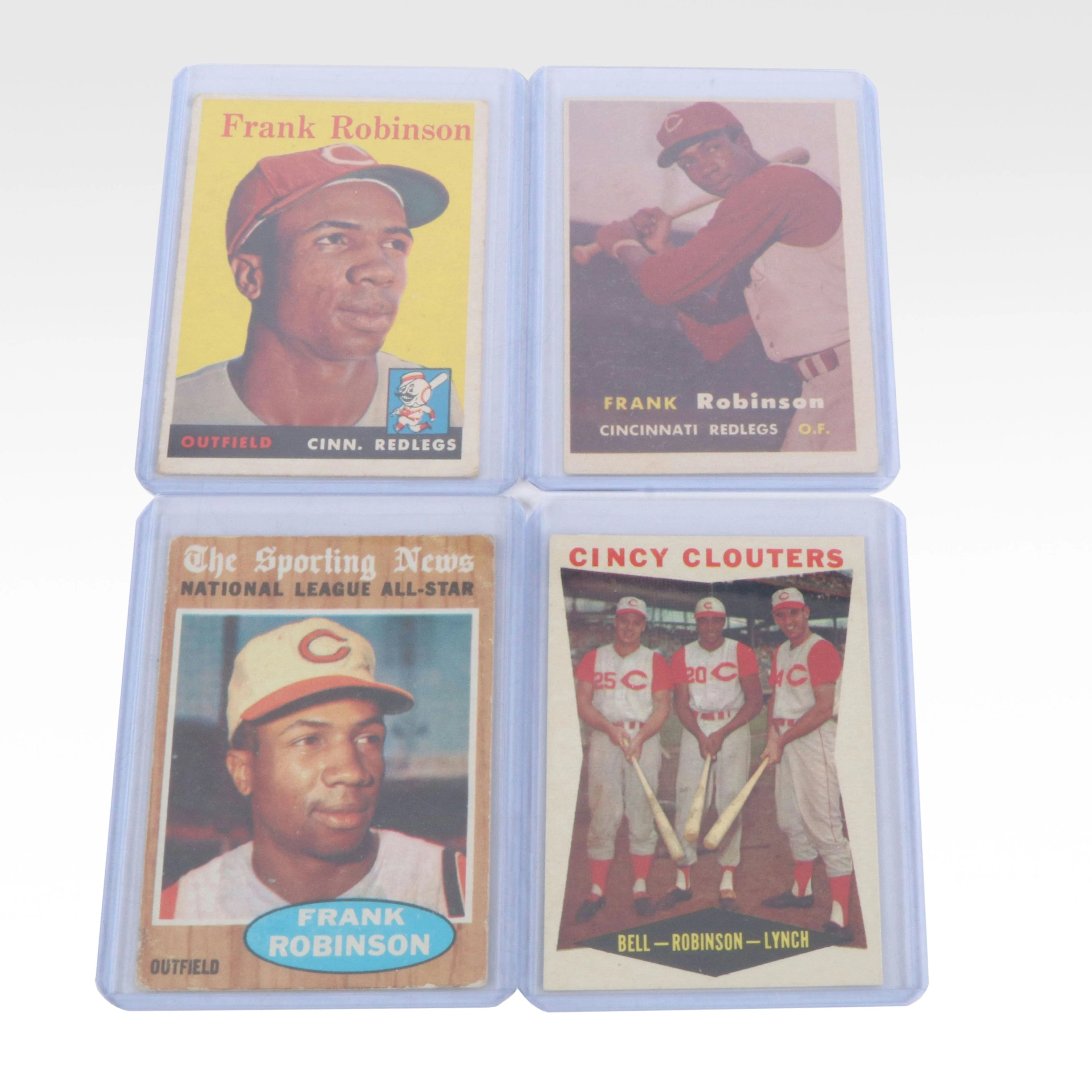 1957 Topps Frank Robinson Rookie Card, and Three Other Topps Robinson Cards