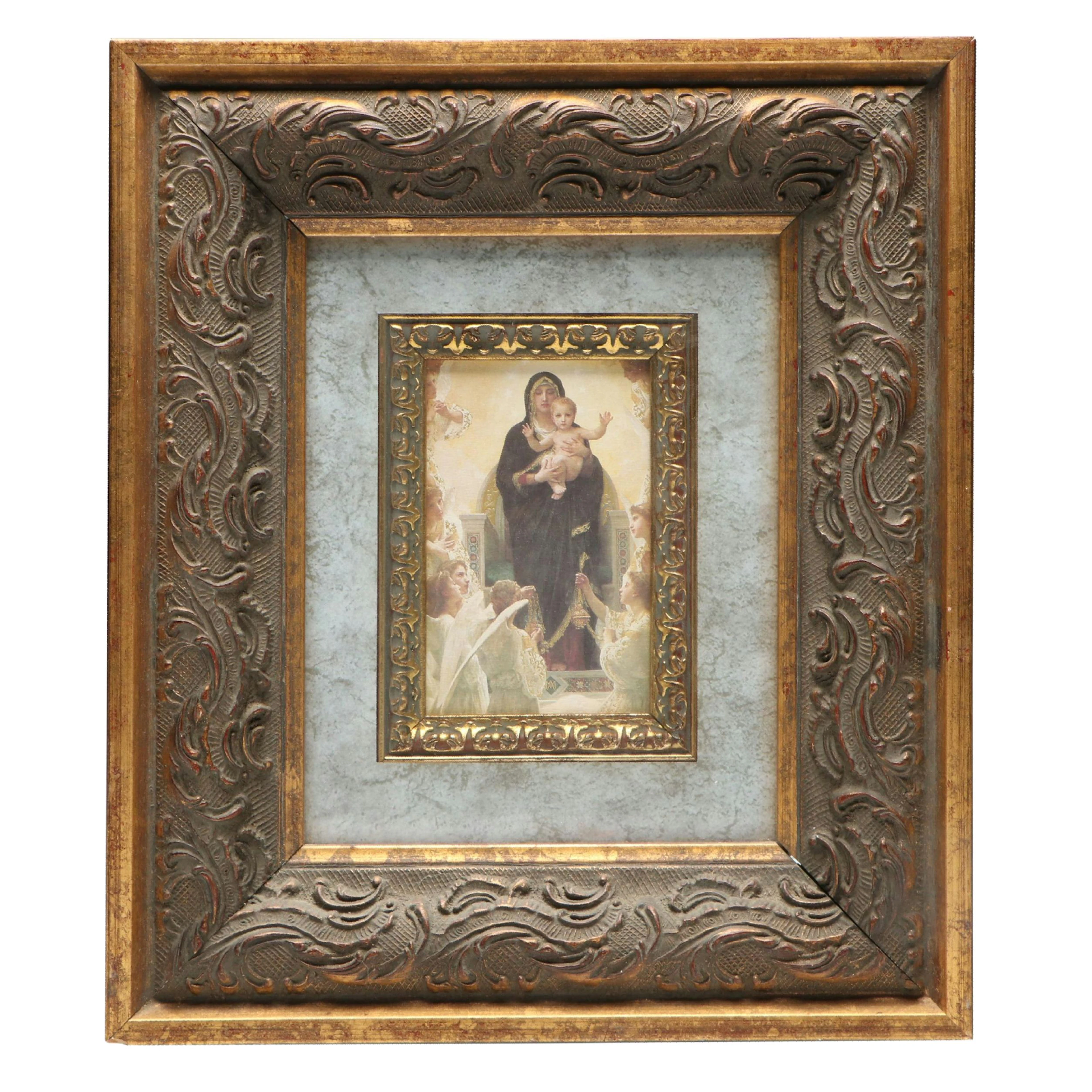 After William Adolphe Bouguereau "Virgin of the Angels" Gold Foil