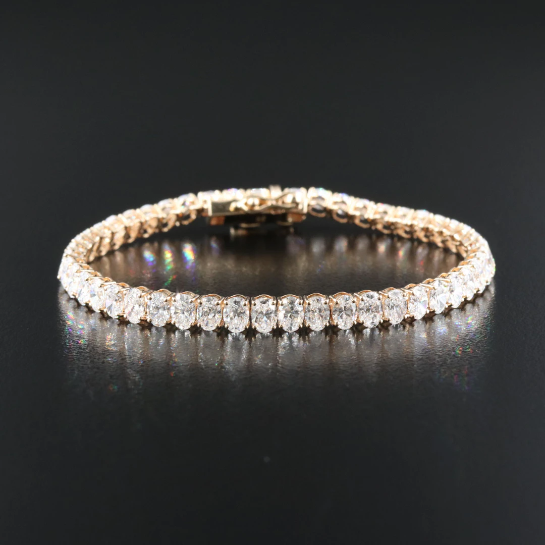 14K 9.89 CTW Lab Grown Diamond Line Bracelet