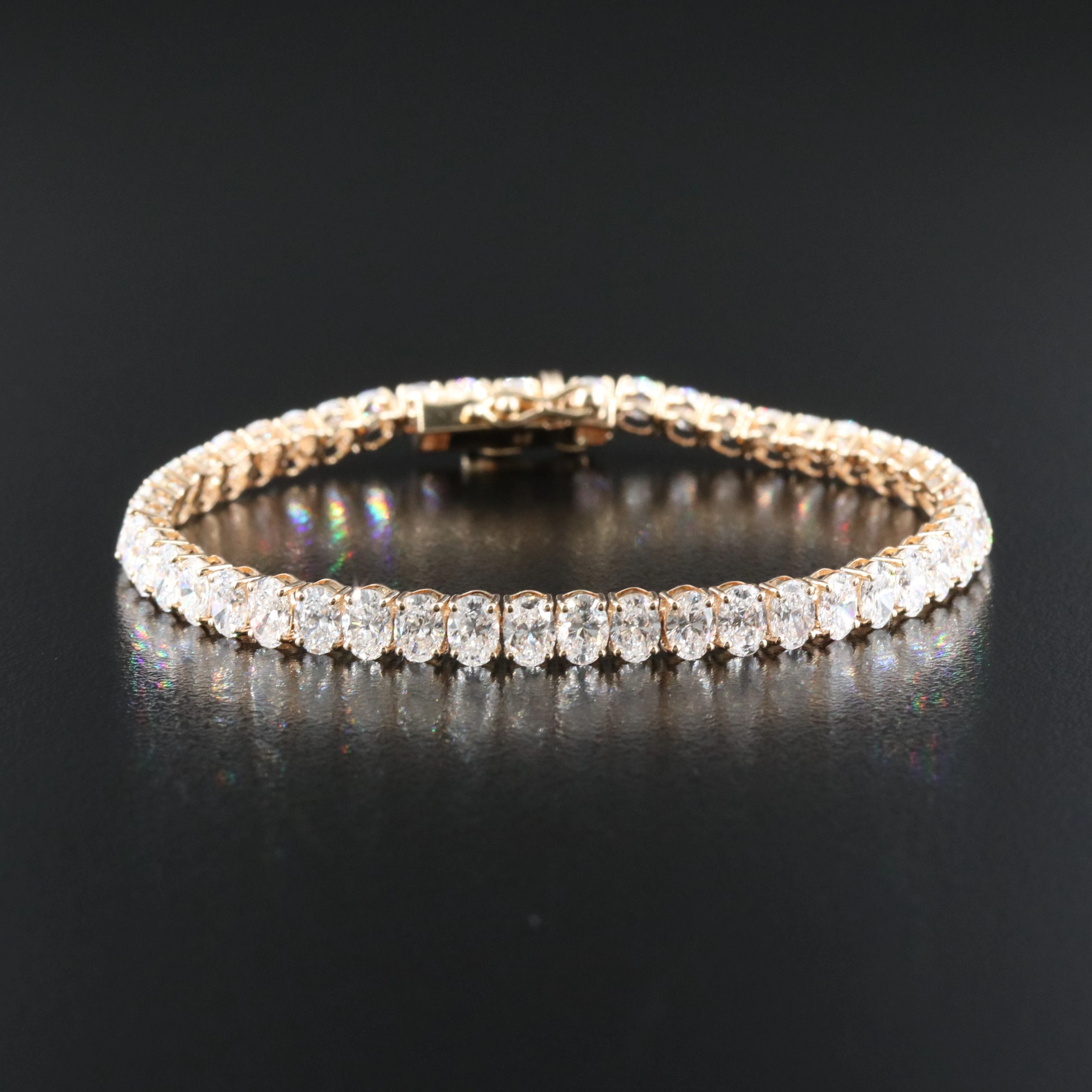 14K 9.89 CTW Lab Grown Diamond Line Bracelet
