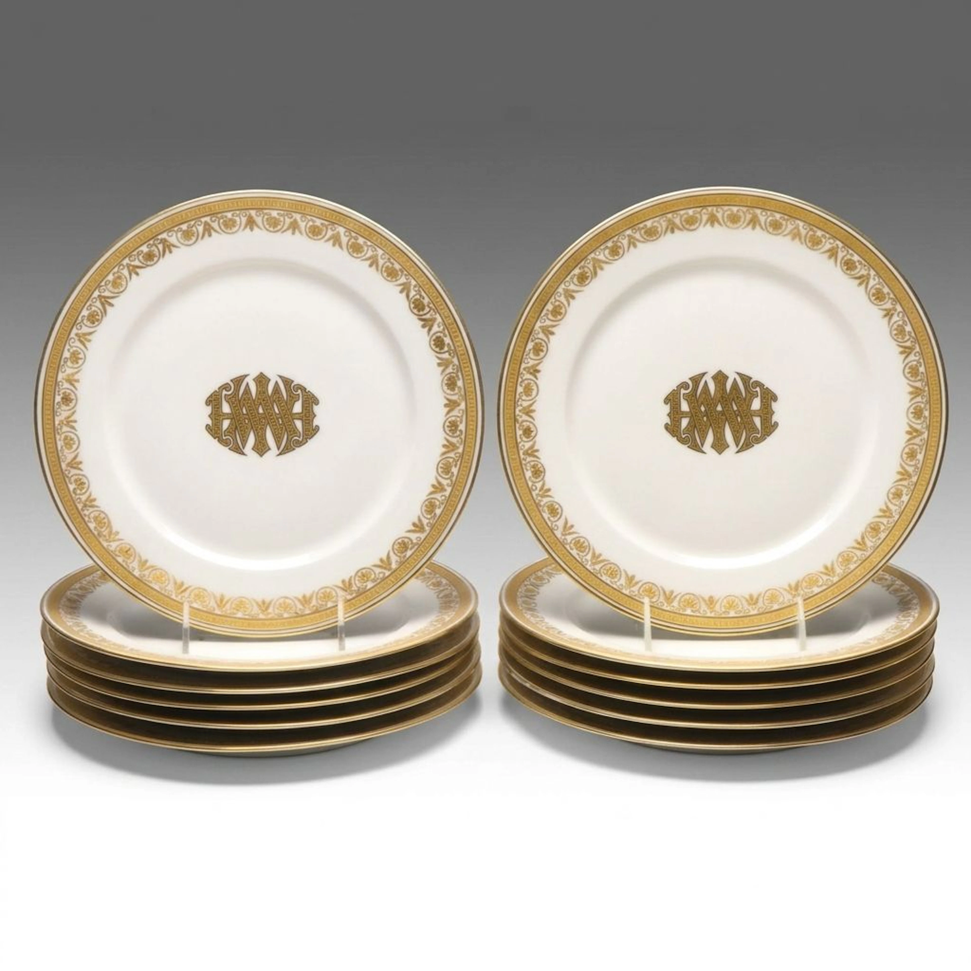Wm. Guérin & Co. for J. M. & W. Westwater French Porcelain Dinner Plates