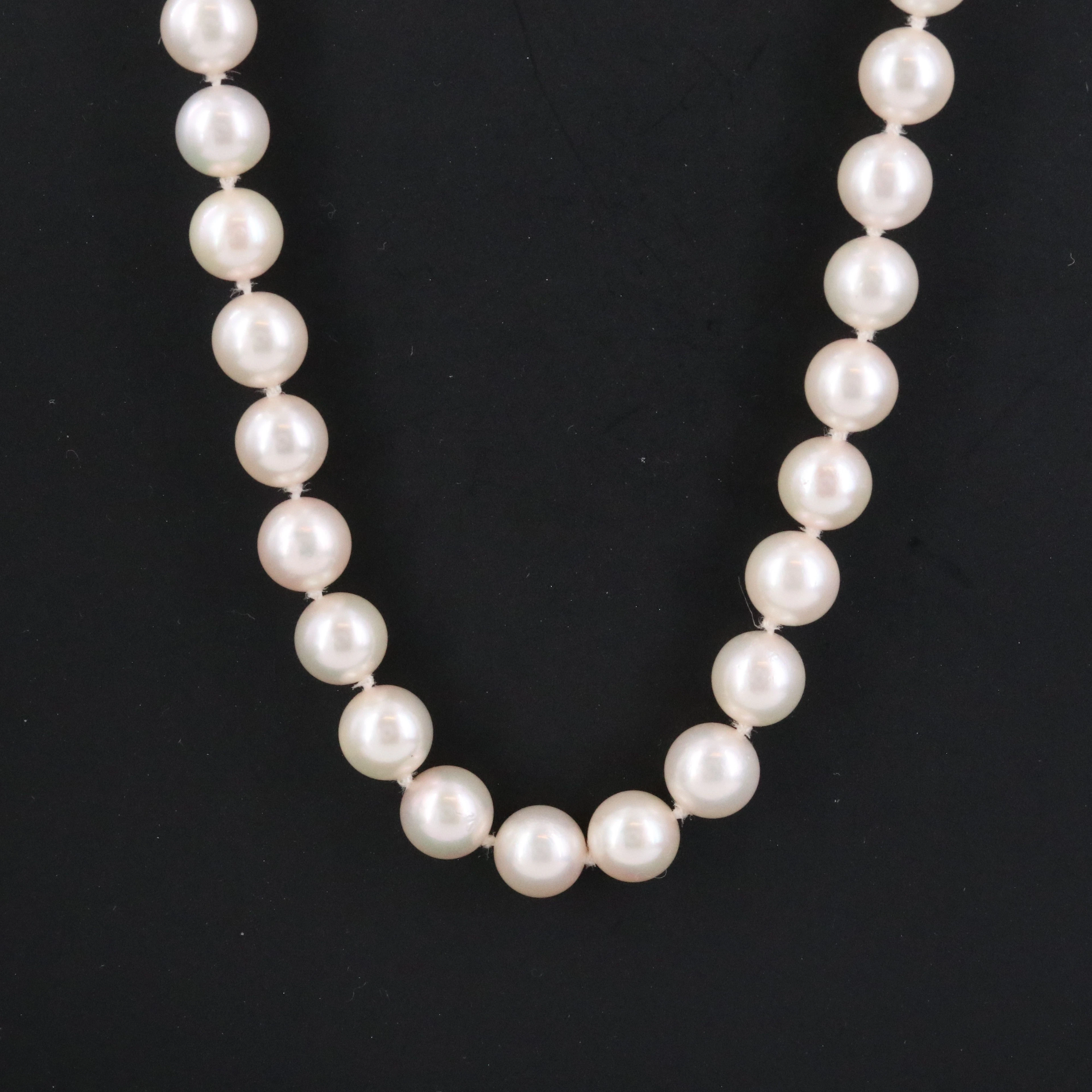 Opera Length Pearl Necklace with a 14K Clasp