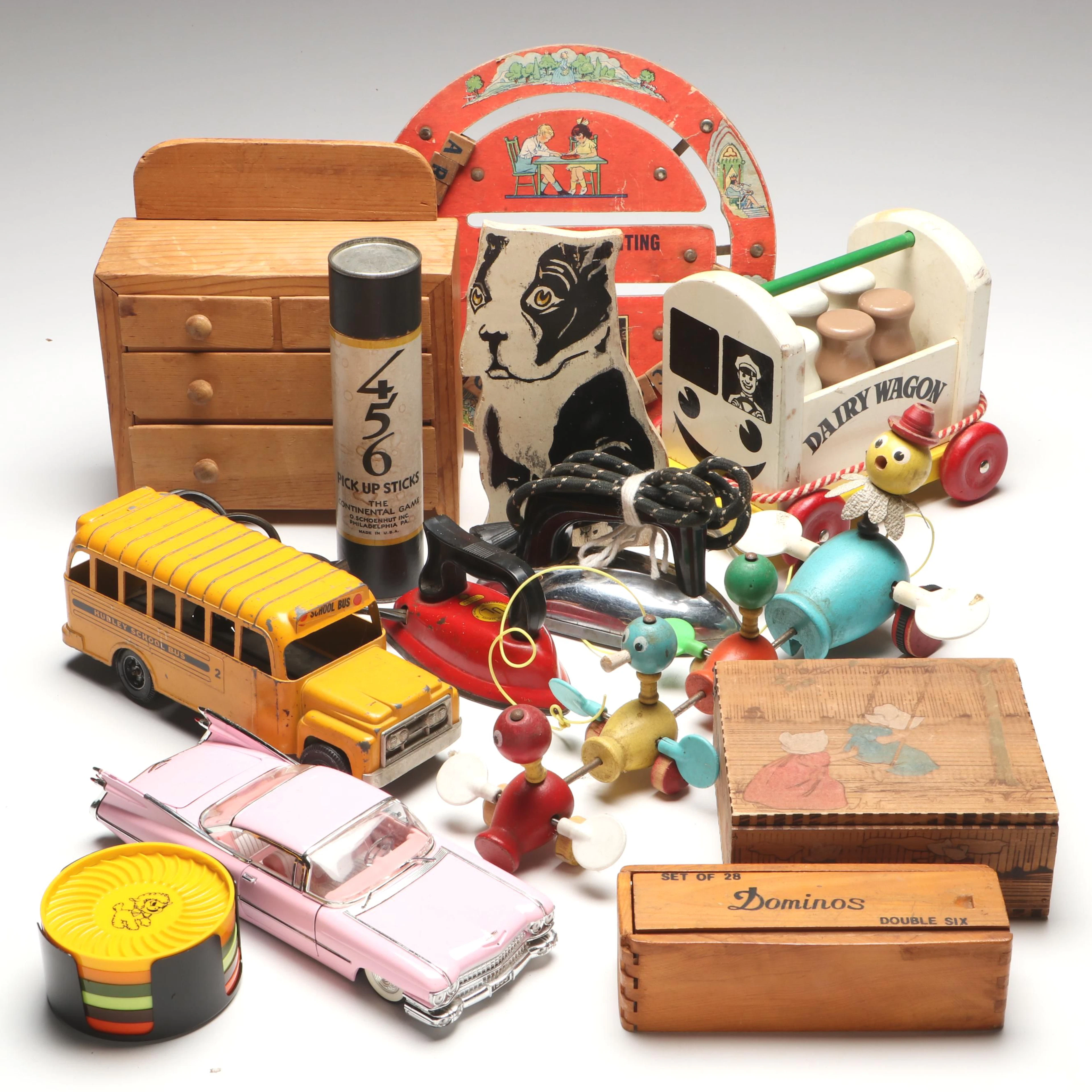 Playskool "Dairy Wagon," Pick Up Sticks Game, and More Vintage Toys