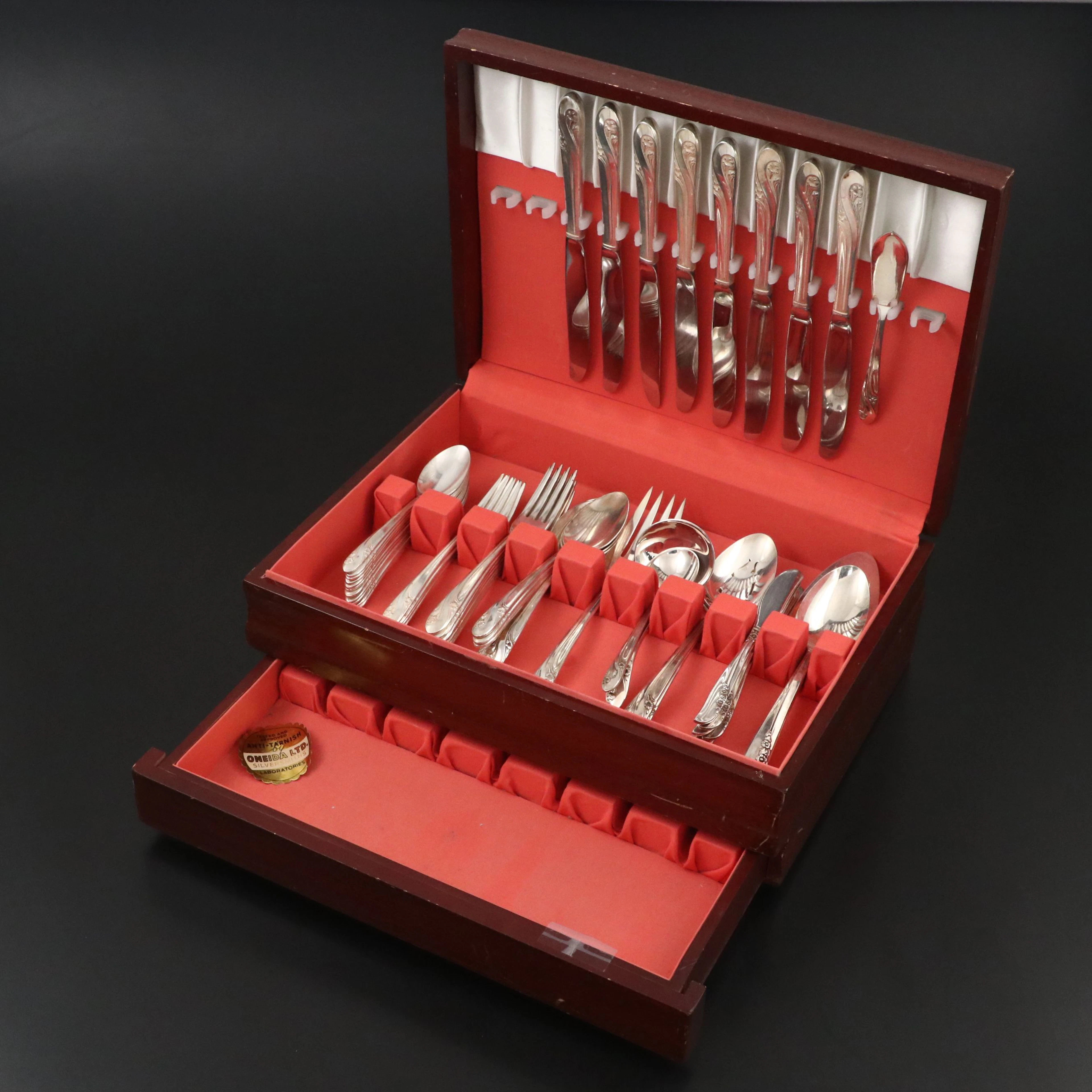 Oneida "Lilac Time" Silver Plate Flatware and Serving Utensils