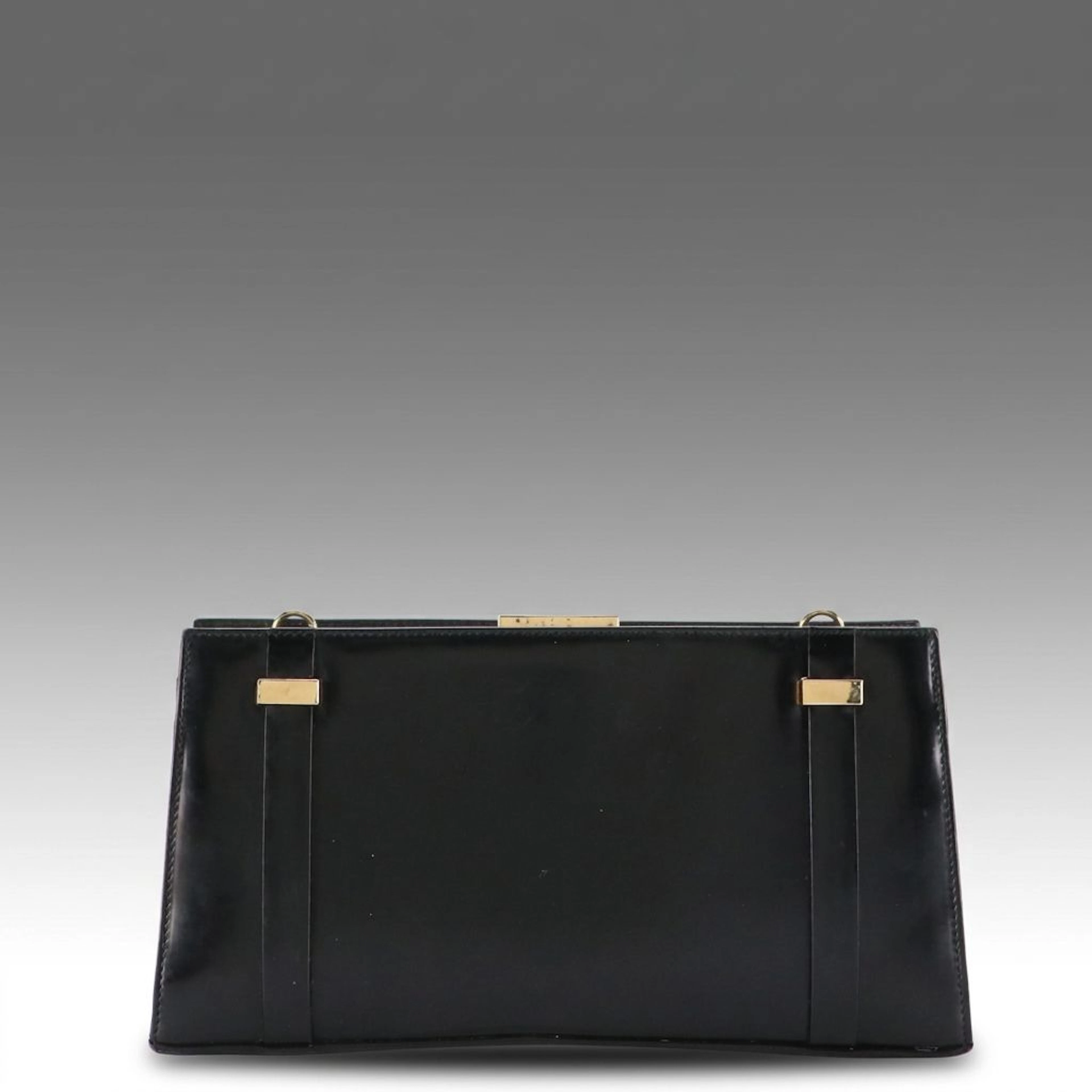 Gucci Framed Clutch in Black Smooth Leather