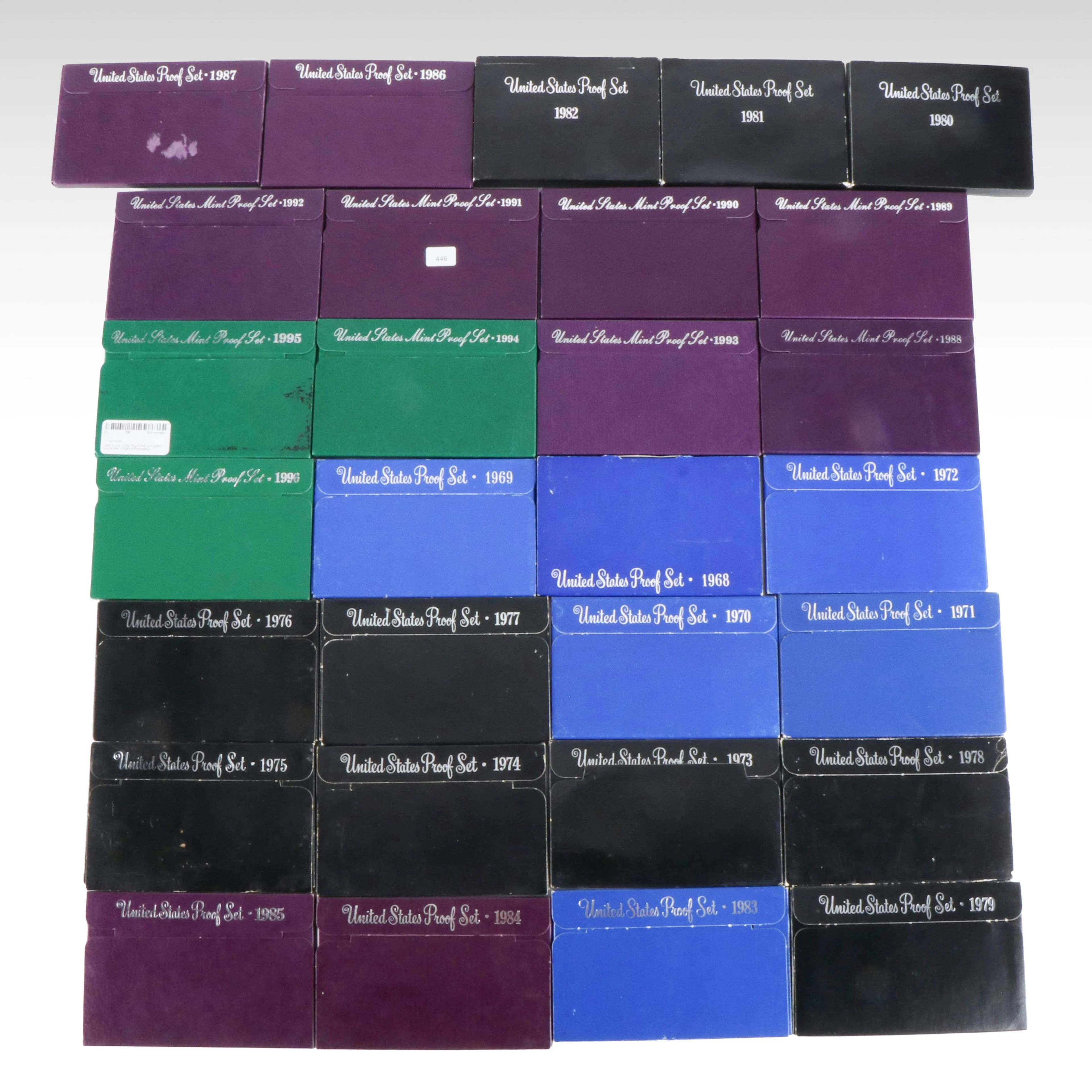 Twenty-Nine Different Modern Proof Sets, 1968-1996 Complete
