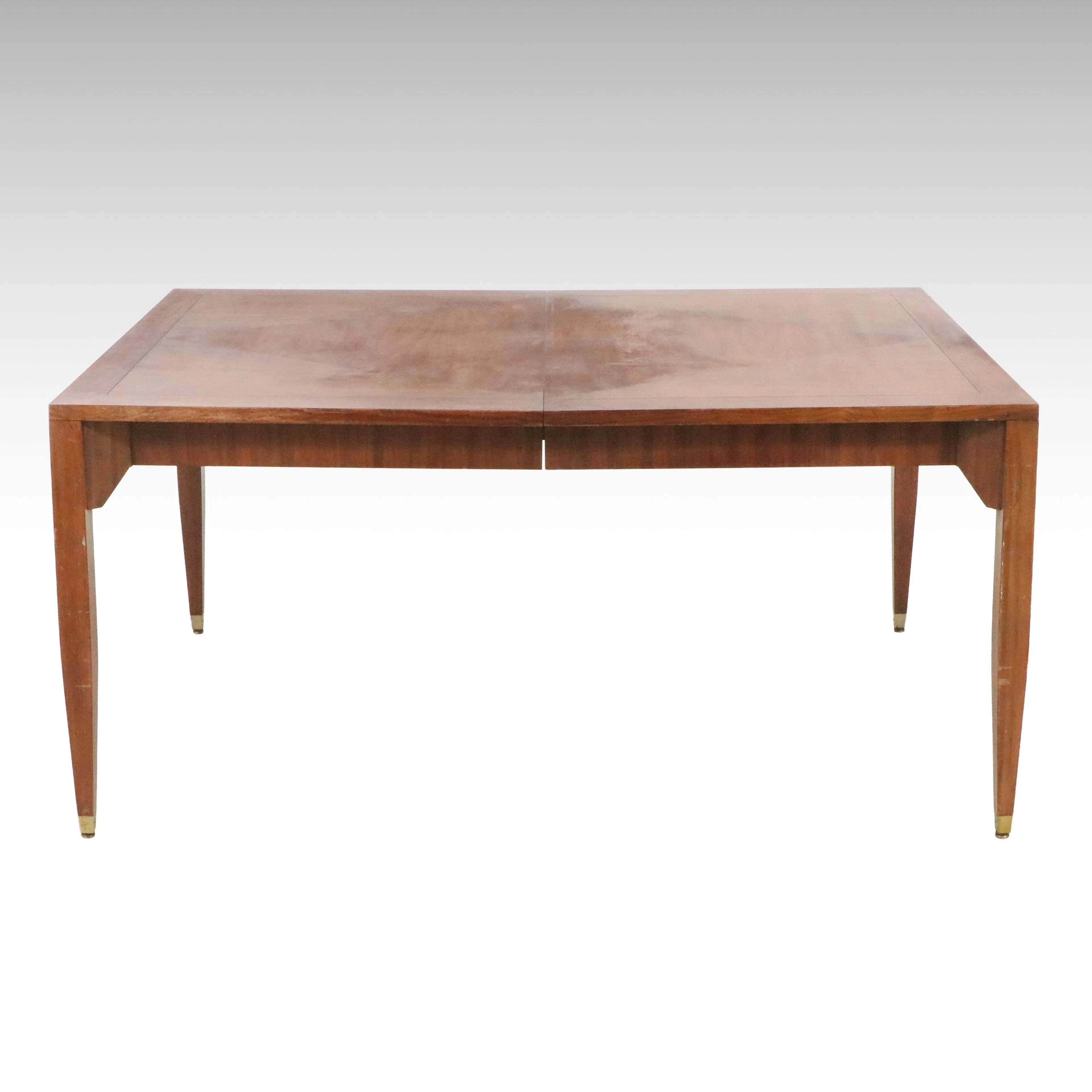 Baker Furniture Inlaid Mahogany Dining Table, Mid to Late 20th Century