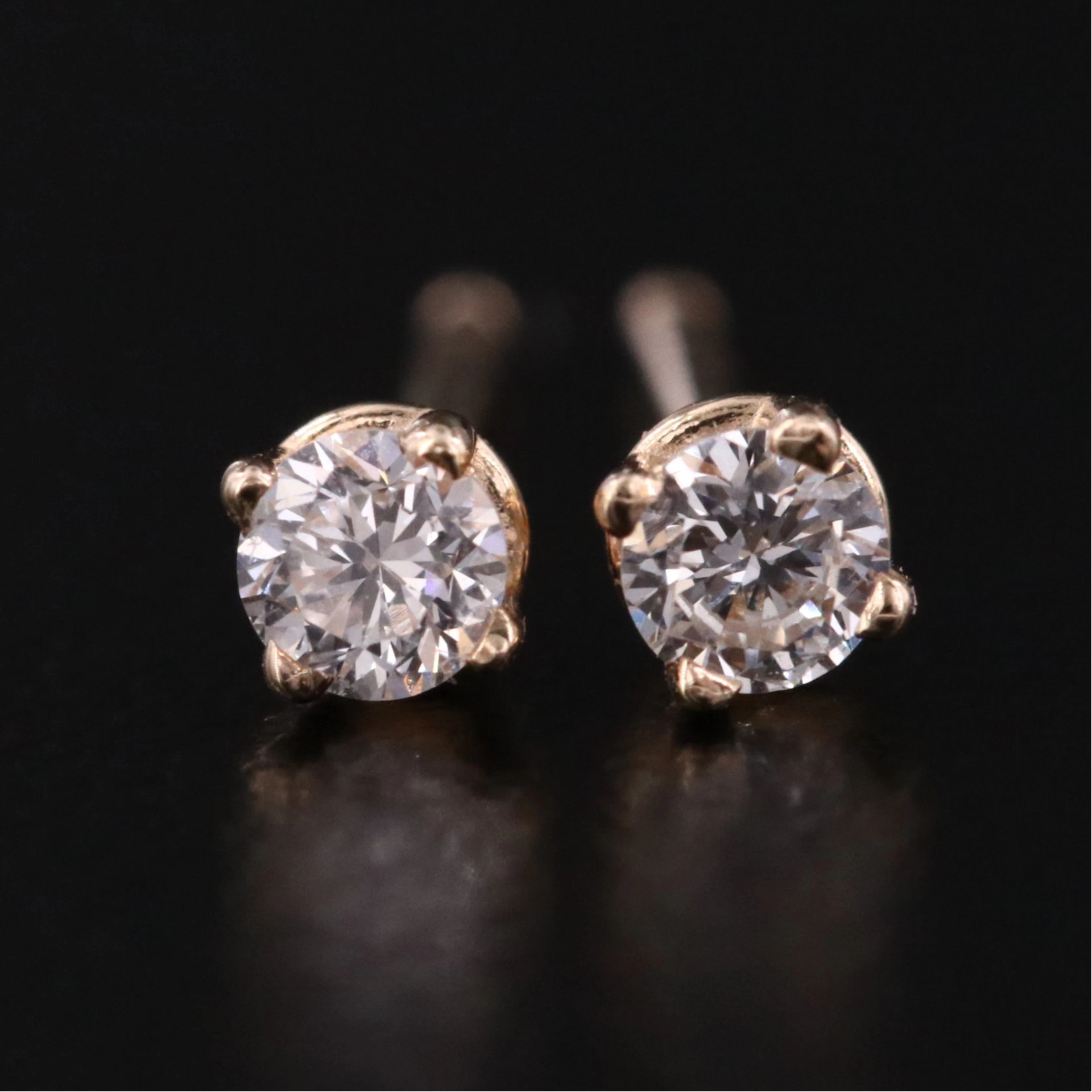 14K 0.12 CTW Diamond Solitaire Earrings