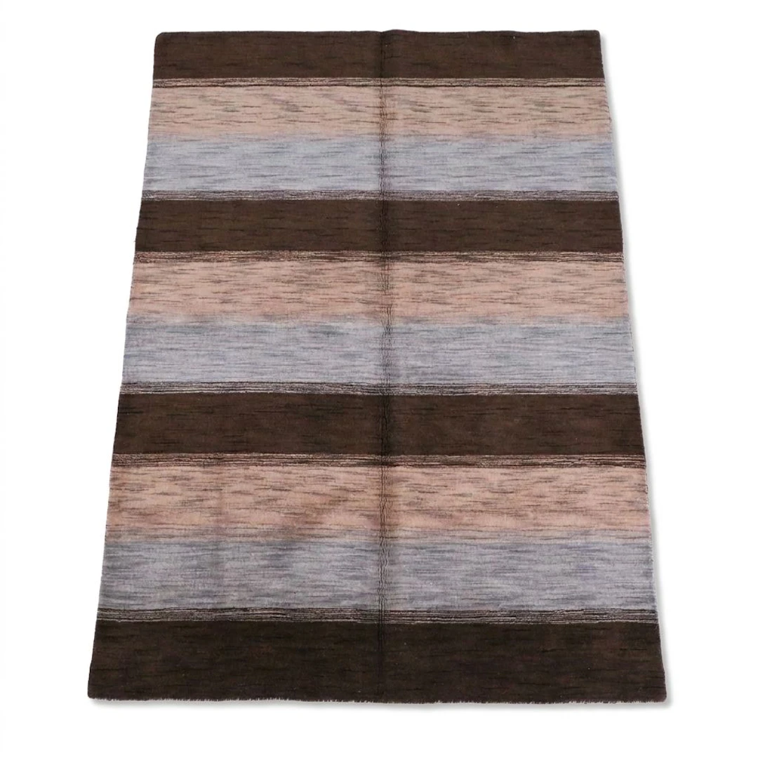 5'7 x 8'5 Hand-Knotted Indo-Persian Gabbeh Area Rug